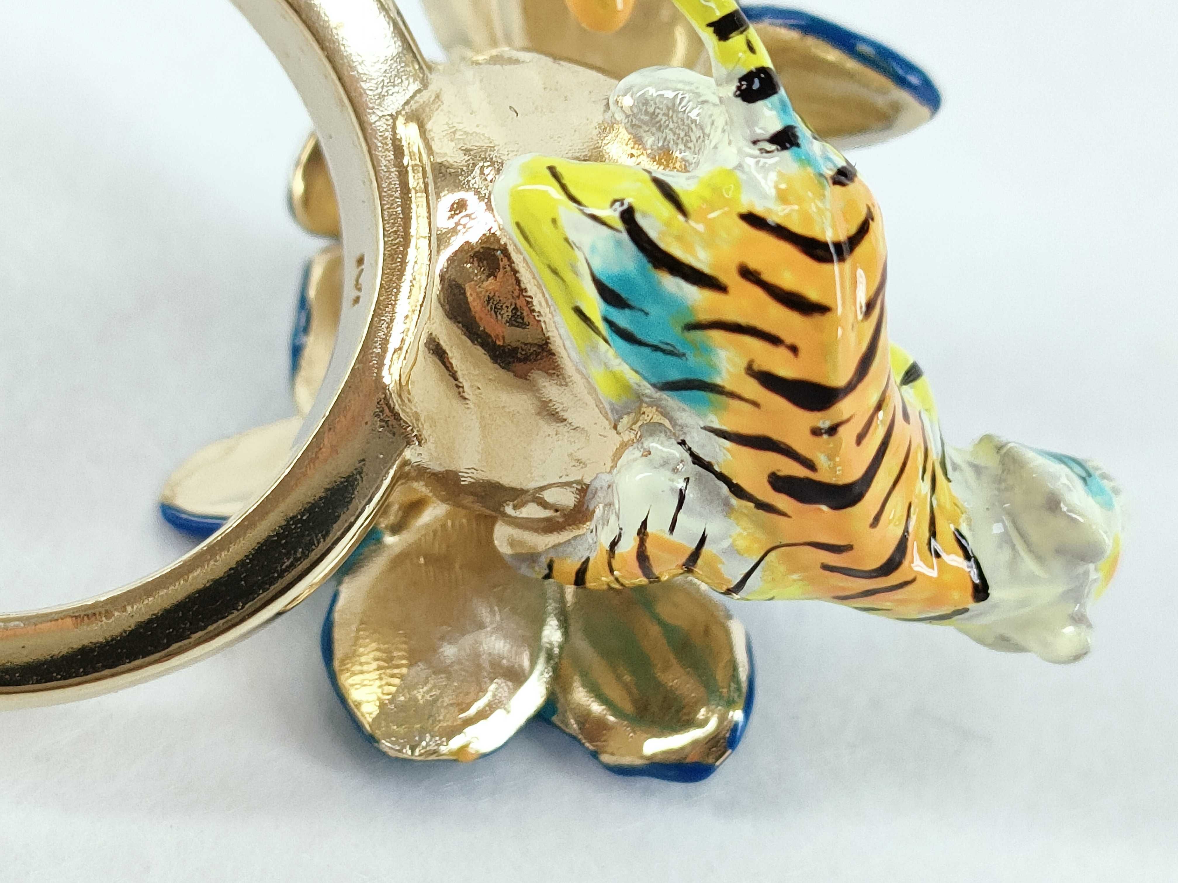 Toile de Jouy Voyage Tiger Flower Ring, Size M — view 8
