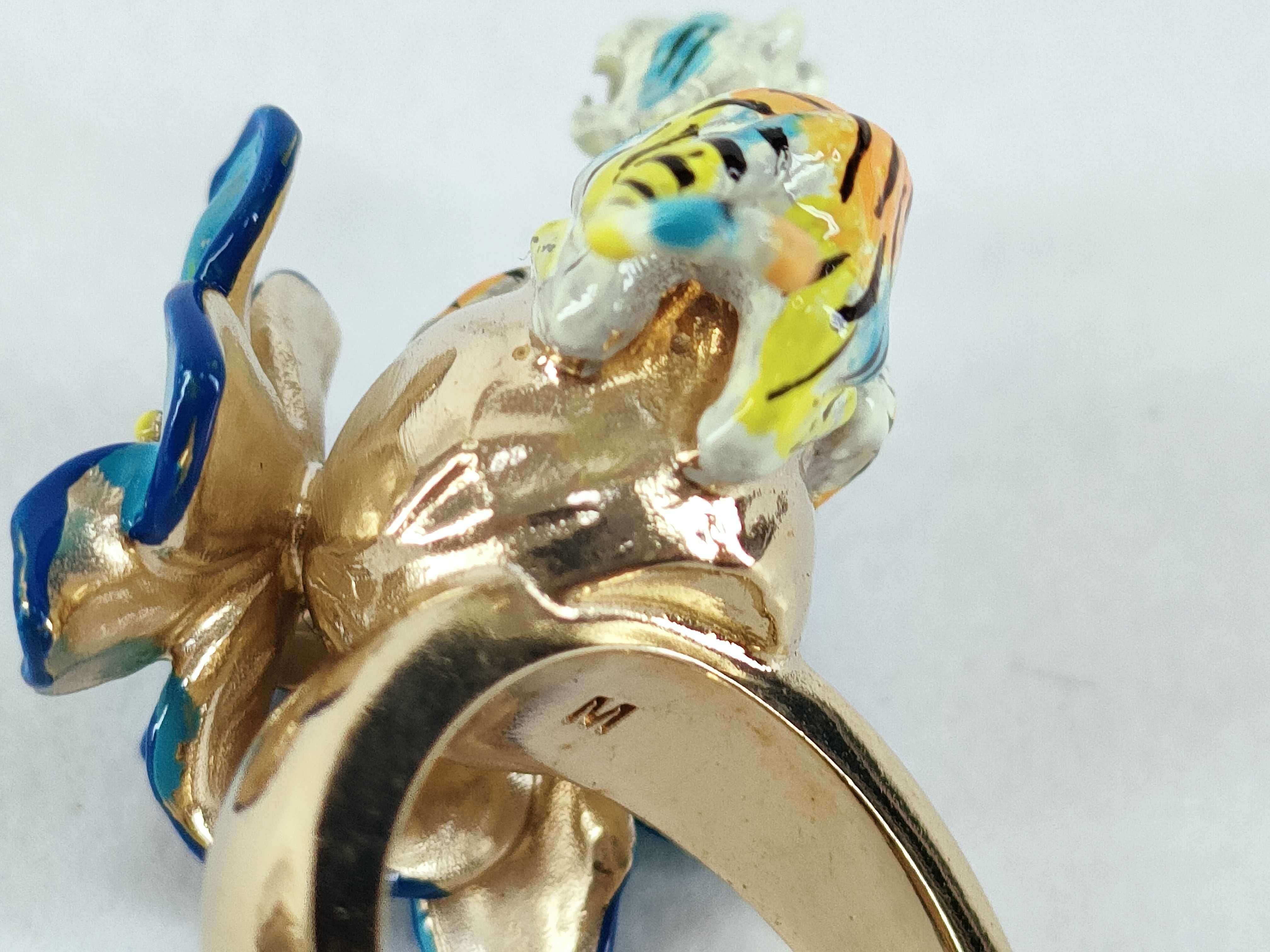 Toile de Jouy Voyage Tiger Flower Ring, Size M — view 9
