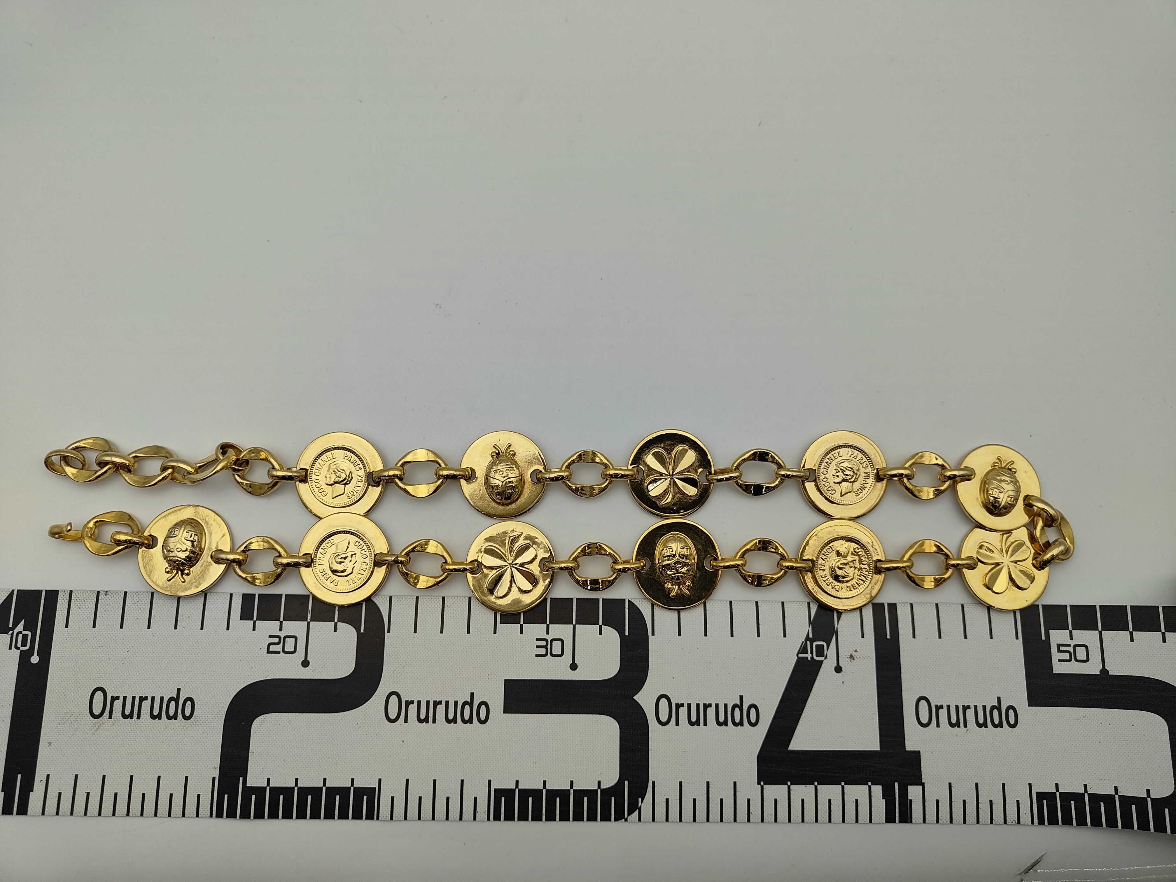 engraved Coco Mark Mademoiselle Clover Ladybug Belt — view 5