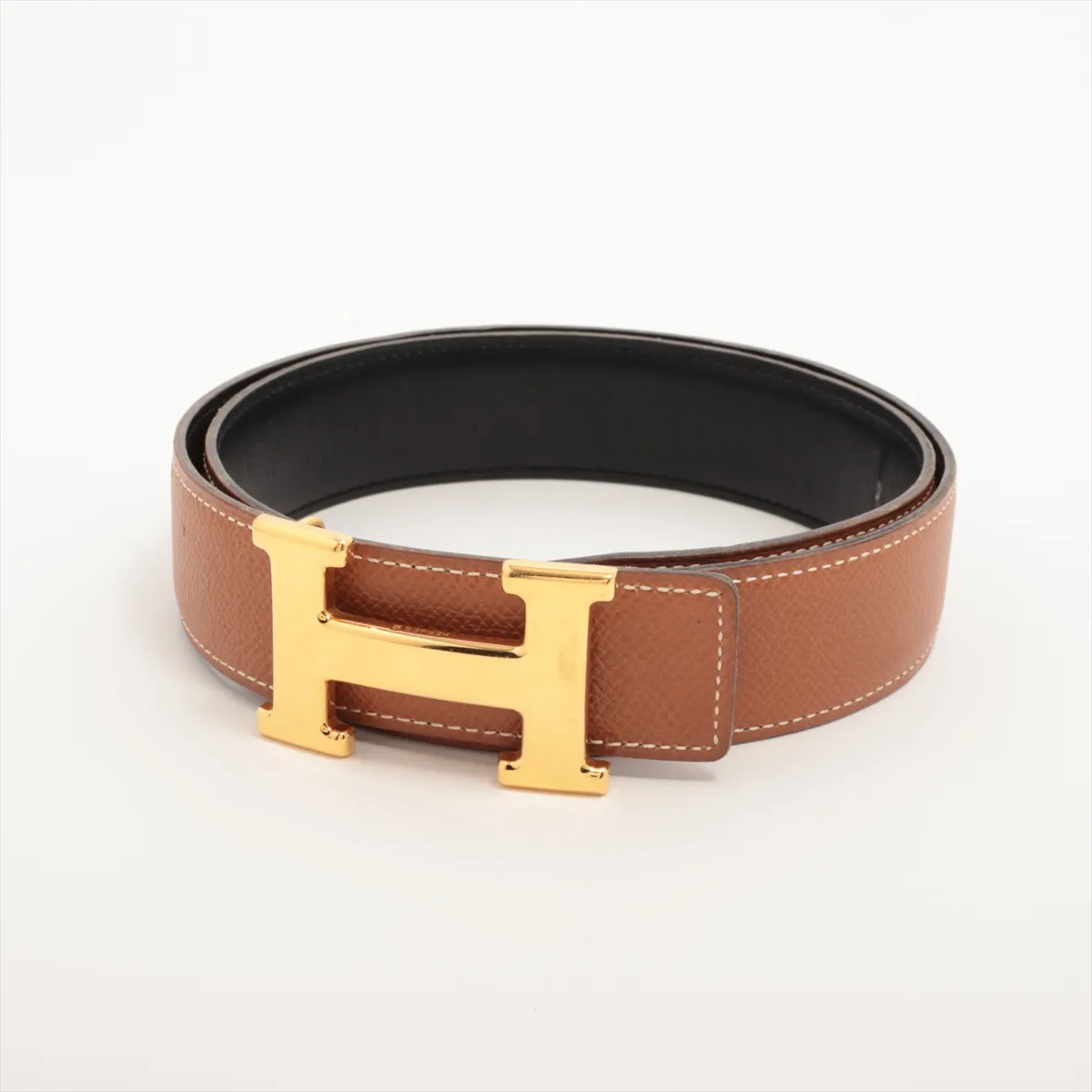H-belt Z:1996 Belt 75 Leather Gold x Black Hole wear, lifting,