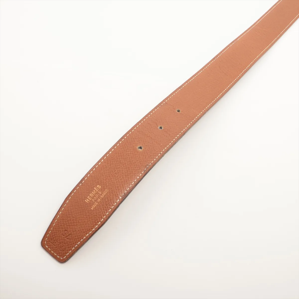 H-belt Z:1996 Belt 75 Leather Gold x Black Hole wear, lifting, — view 3