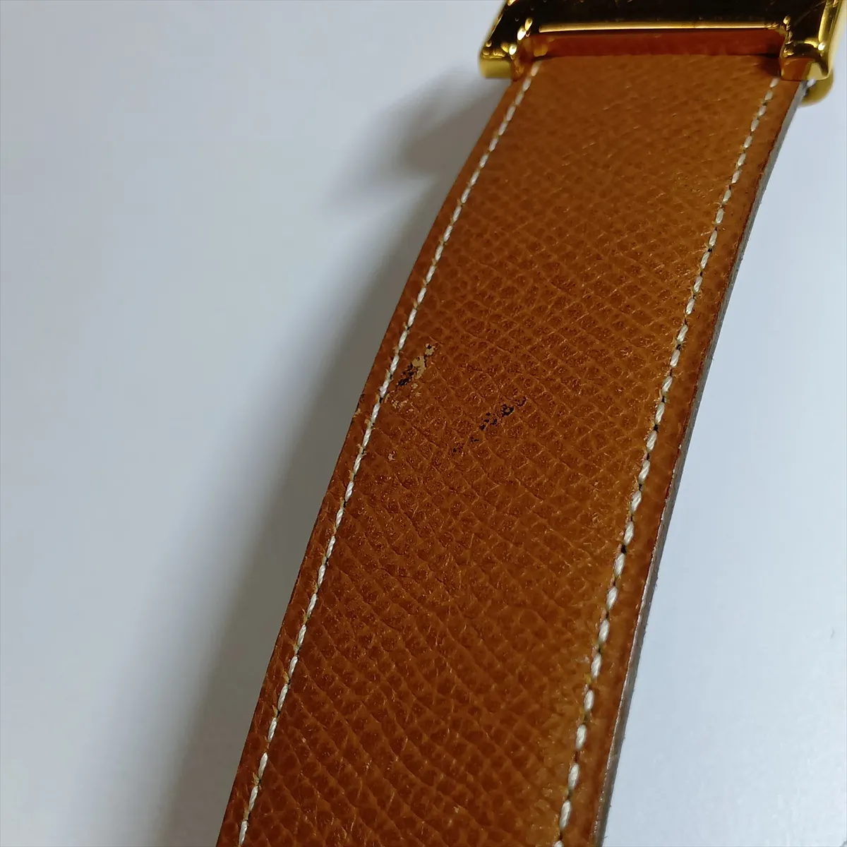 H-belt Z:1996 Belt 75 Leather Gold x Black Hole wear, lifting, — view 8