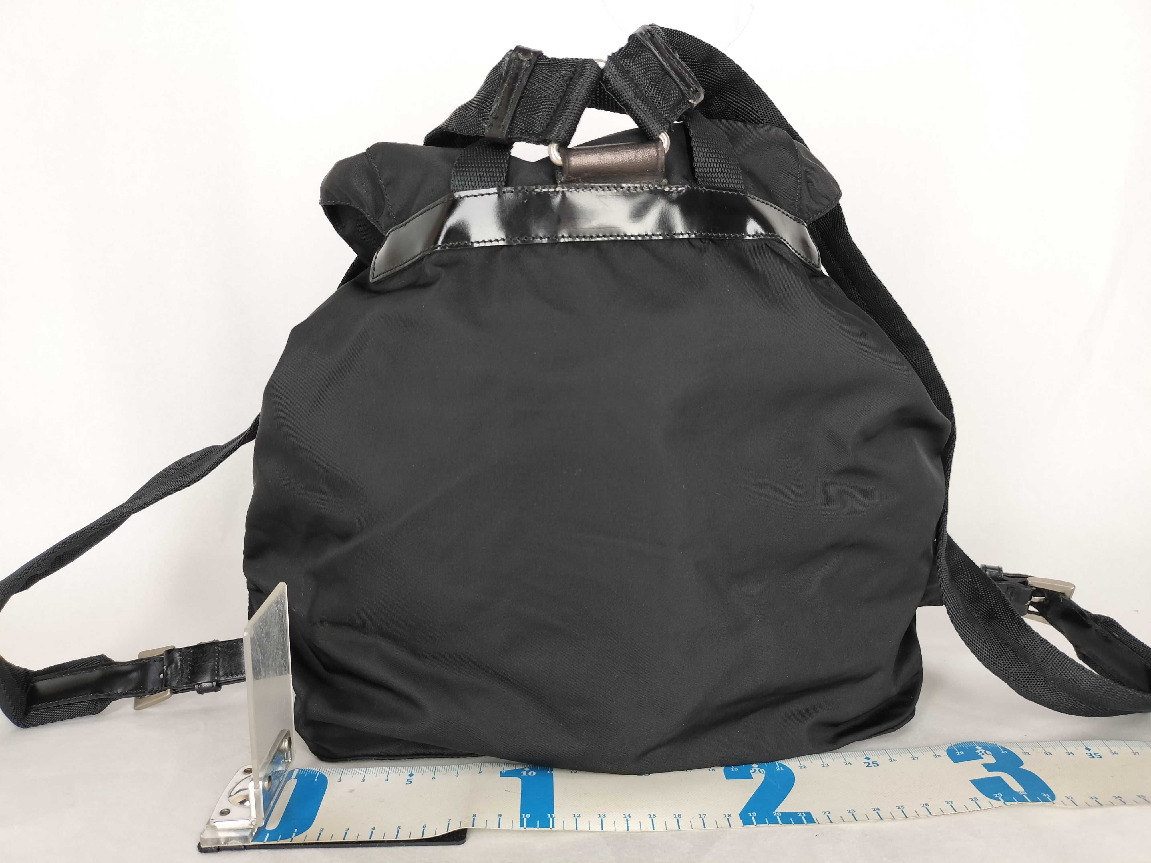 nylon backpack, black backpack. — view 2