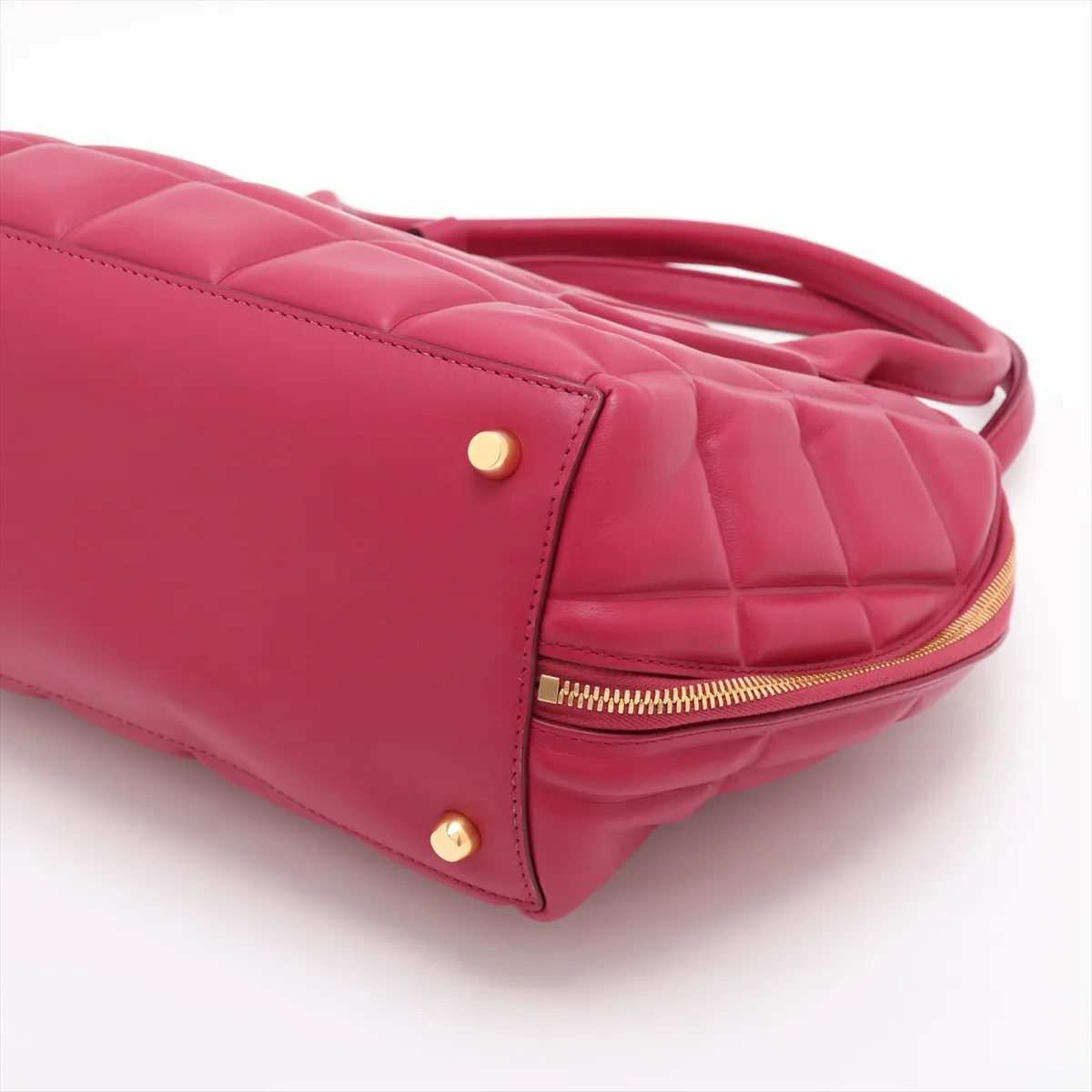 The Swoop Leather 2-Way Handbag, Purple — view 3