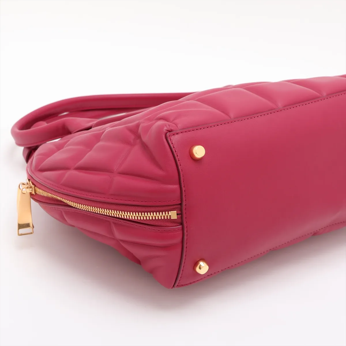 The Swoop Leather 2-Way Handbag, Purple — view 4