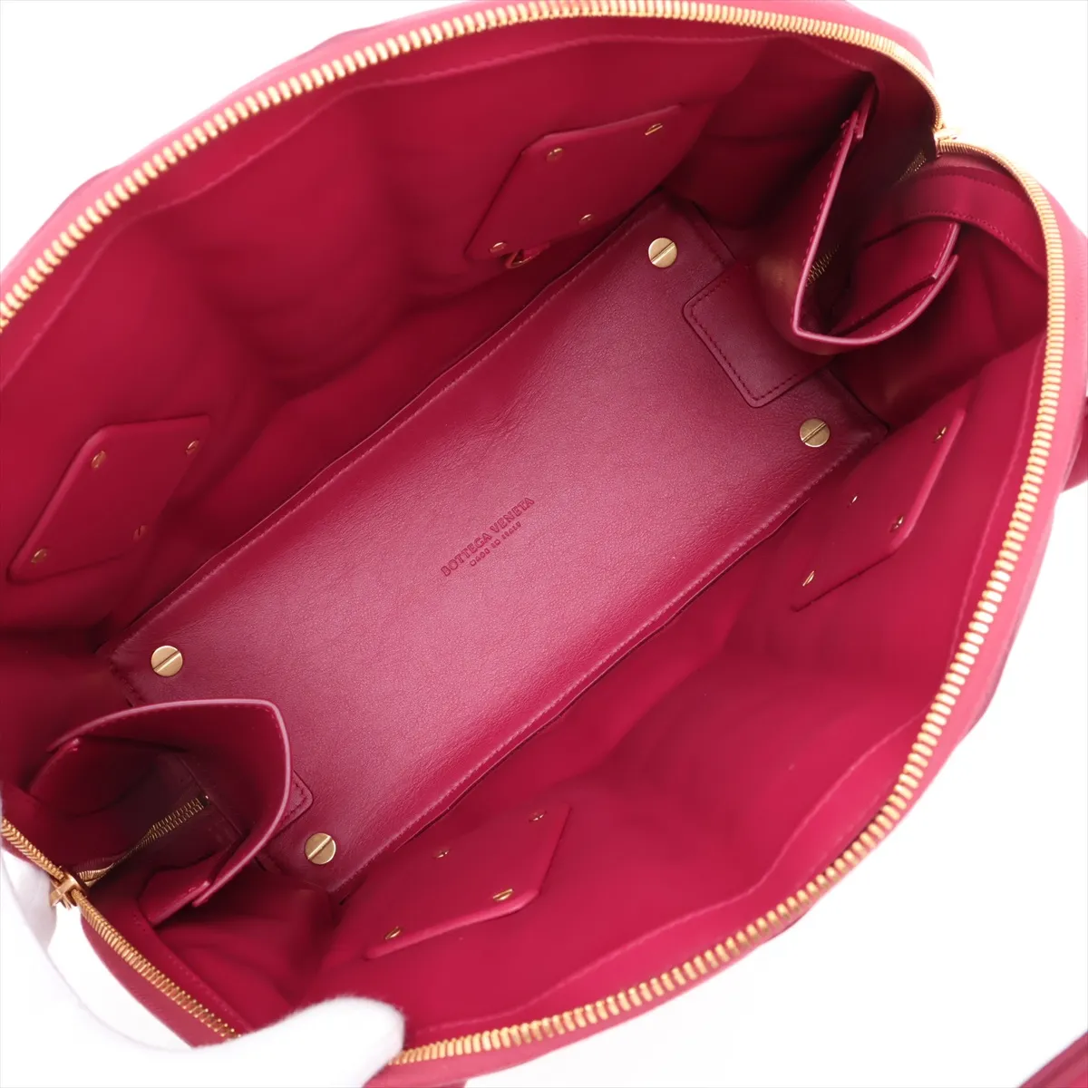 The Swoop Leather 2-Way Handbag, Purple — view 8