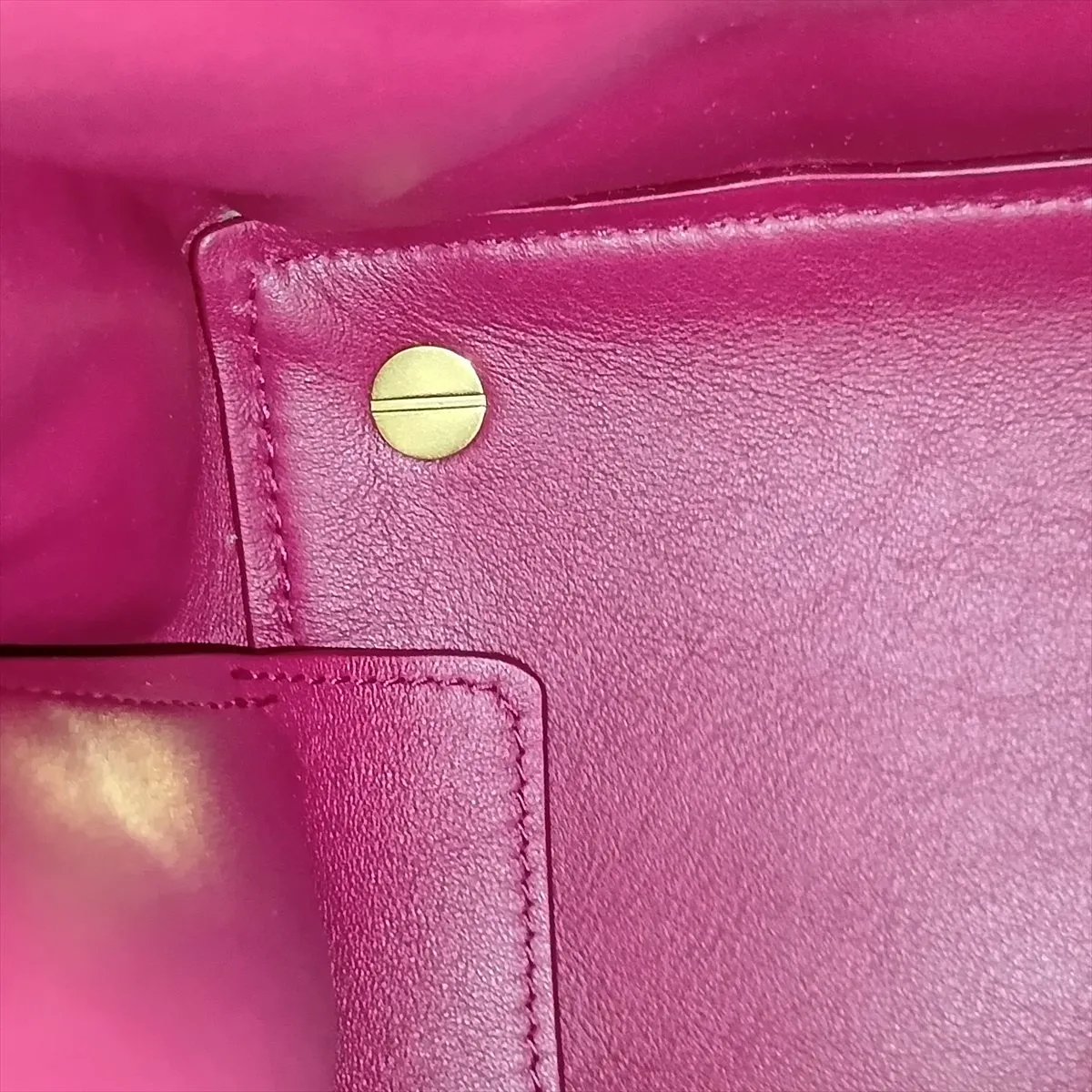 The Swoop Leather 2-Way Handbag, Purple — view 10