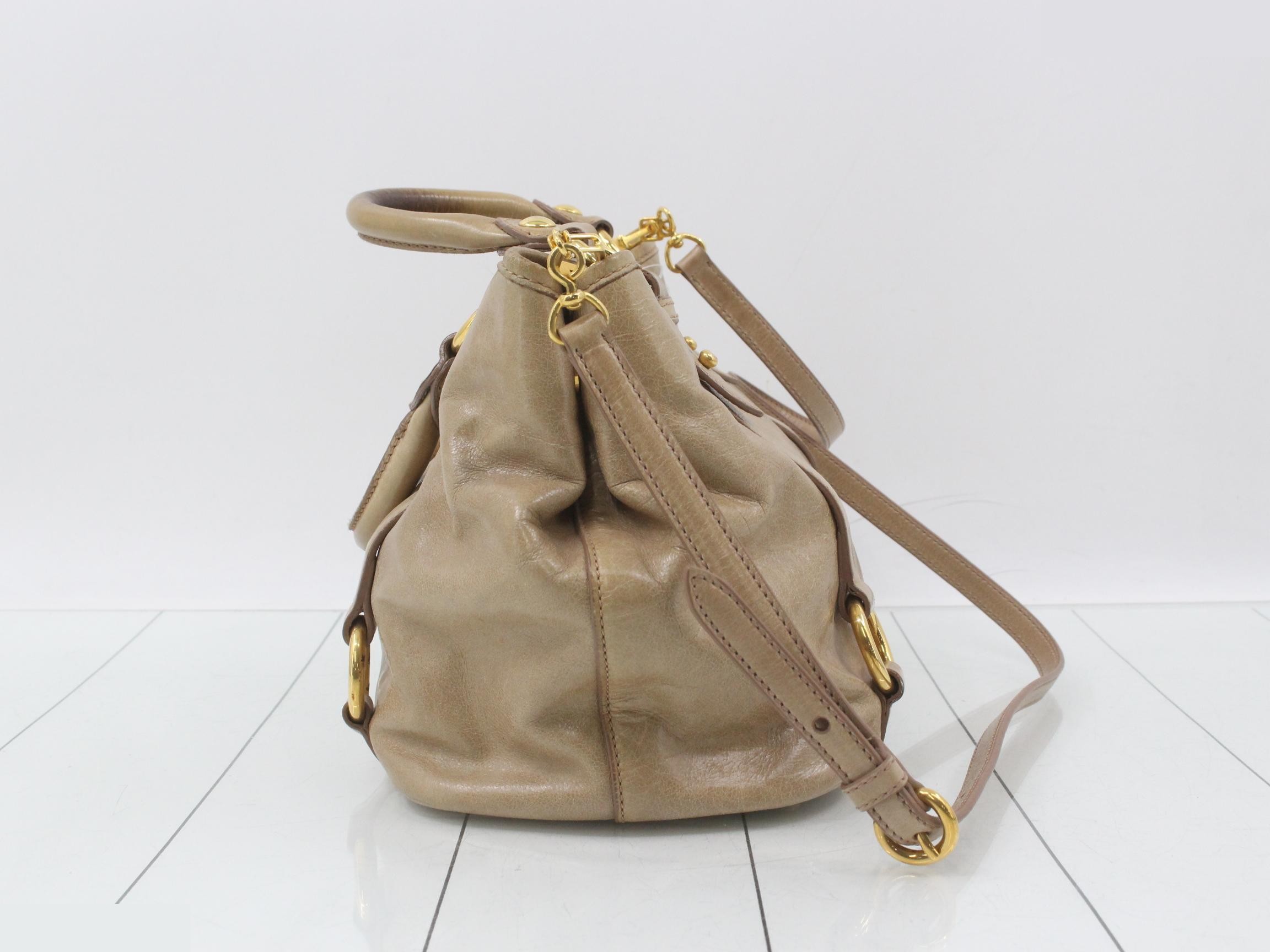 Other lines: Bags - 2-way bag with long strap, leather, beige — view 4