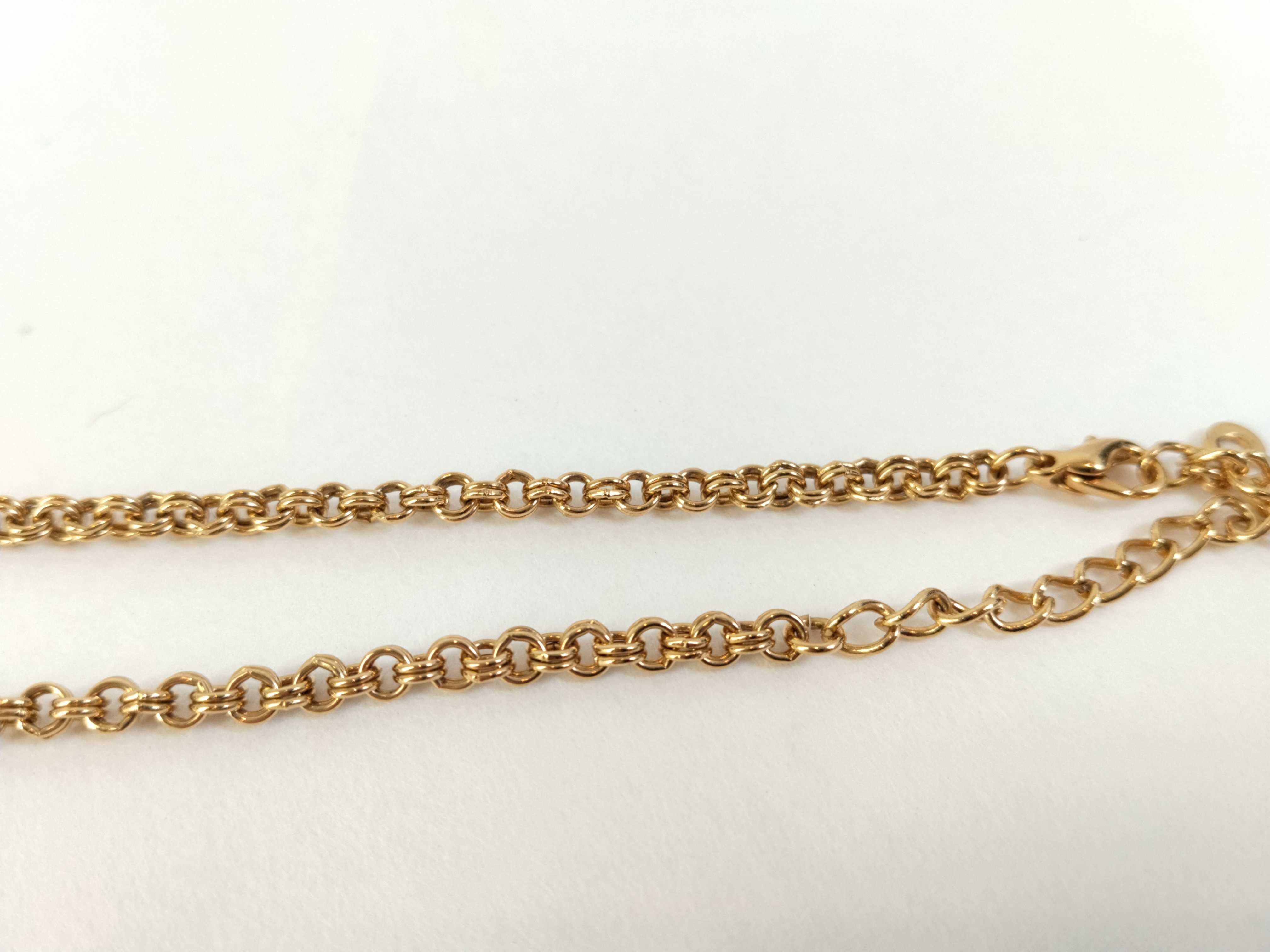 Necklace CD Logo Rhinestone GP Gold Color Necklace — view 7