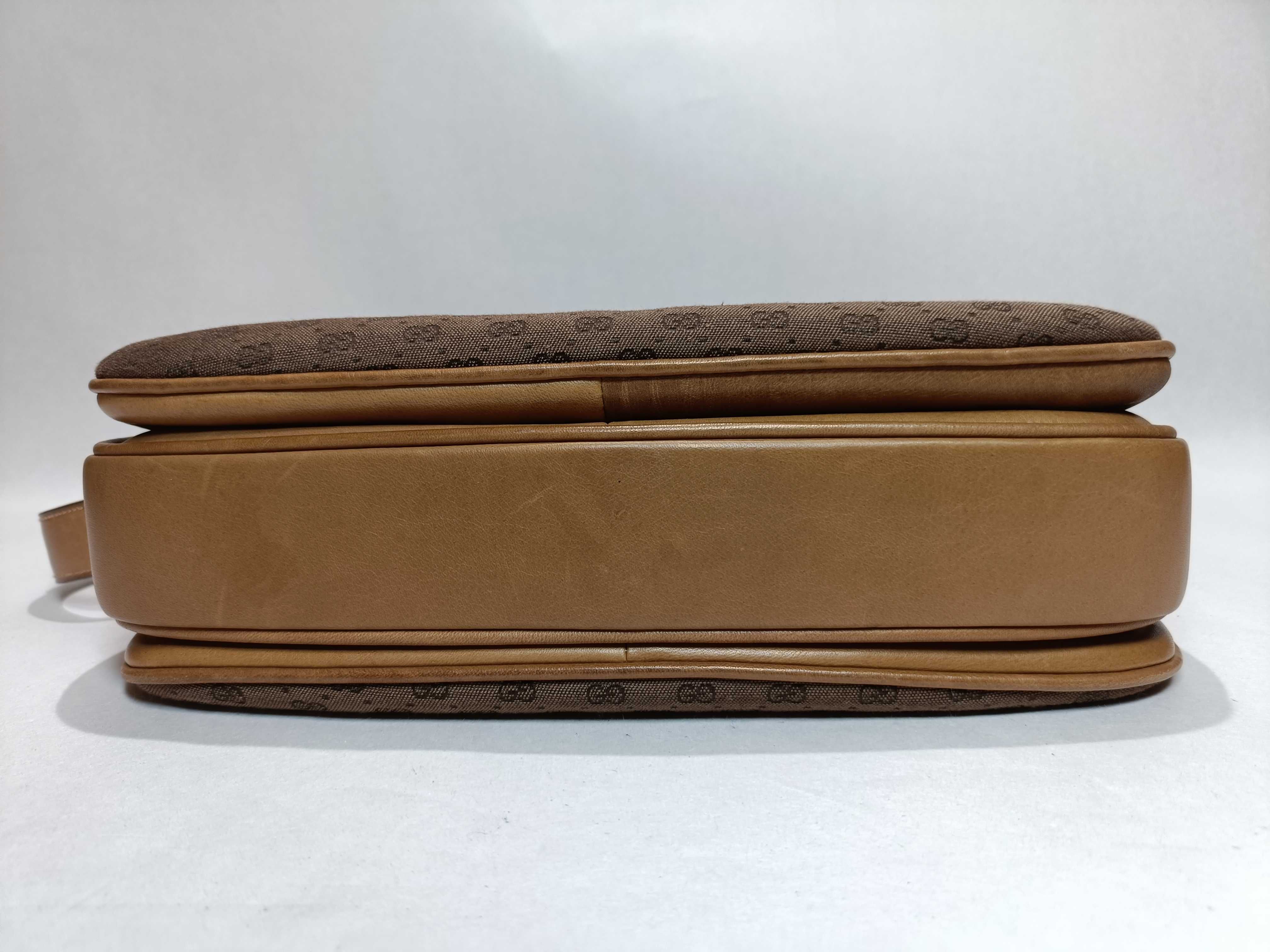 Micro GG Canvas Leather Brown Shoulder Bag — view 6