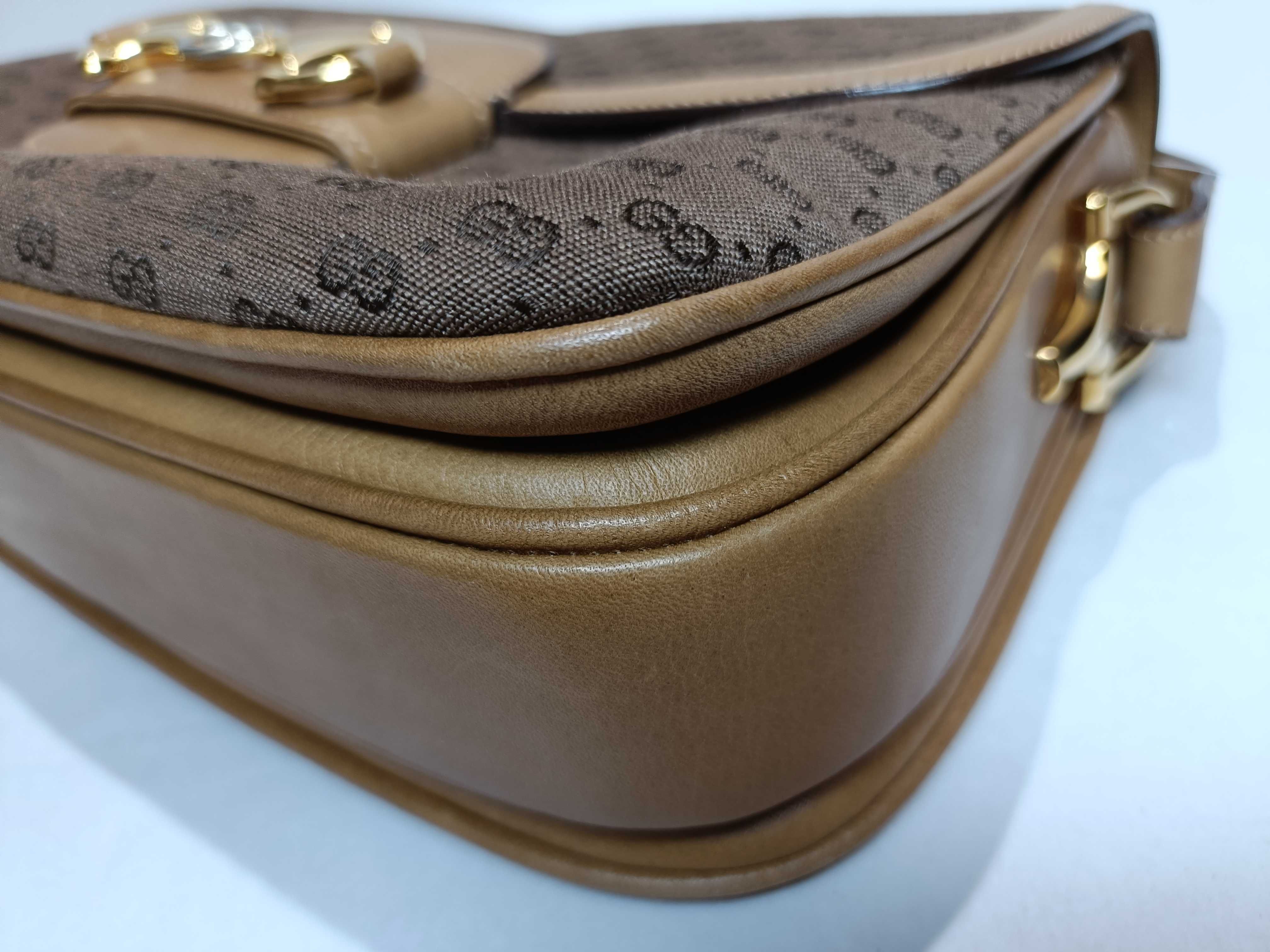 Micro GG Canvas Leather Brown Shoulder Bag — view 7
