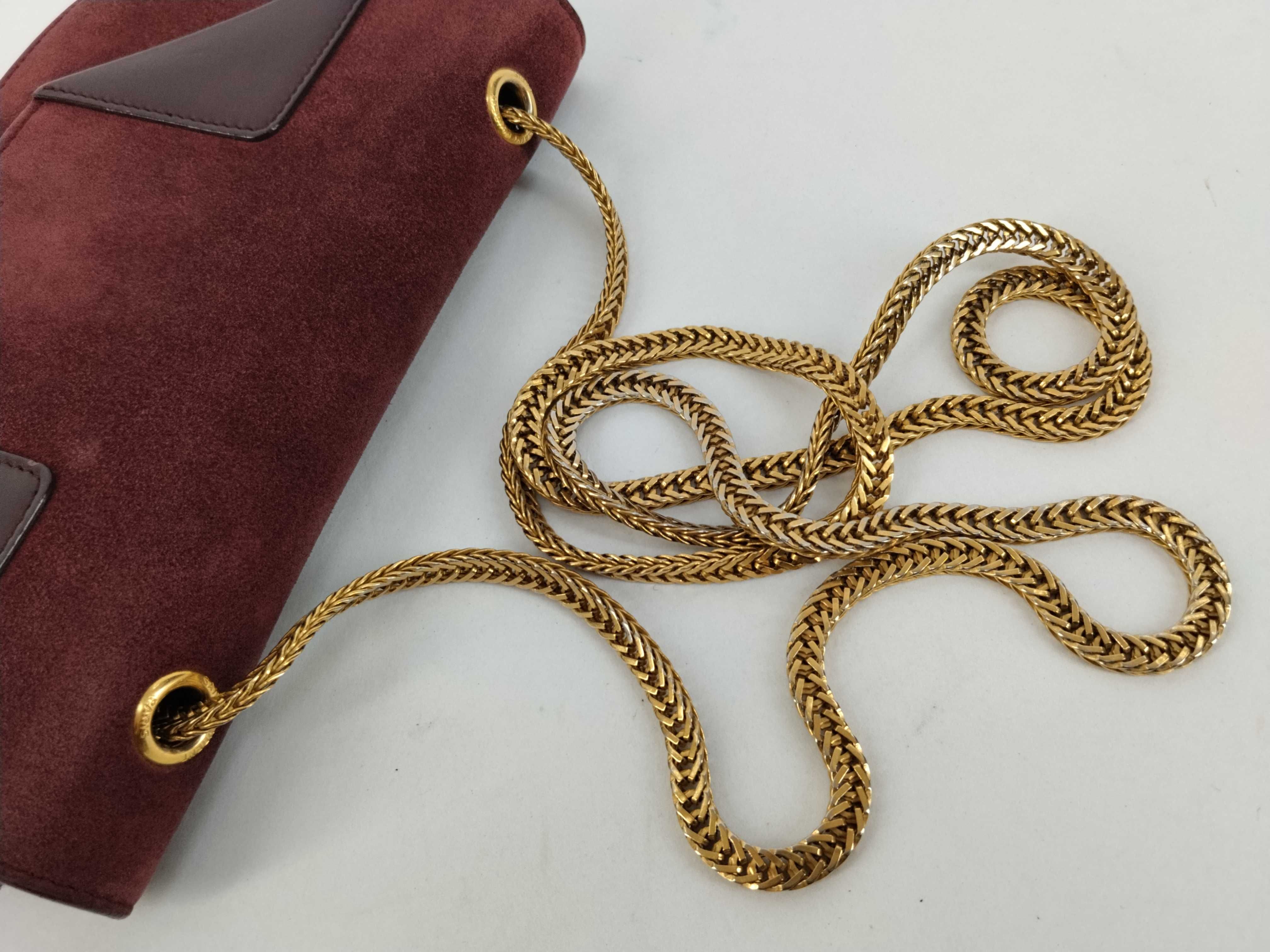 Betty Suede Leather Chain Shoulder Bag — view 3