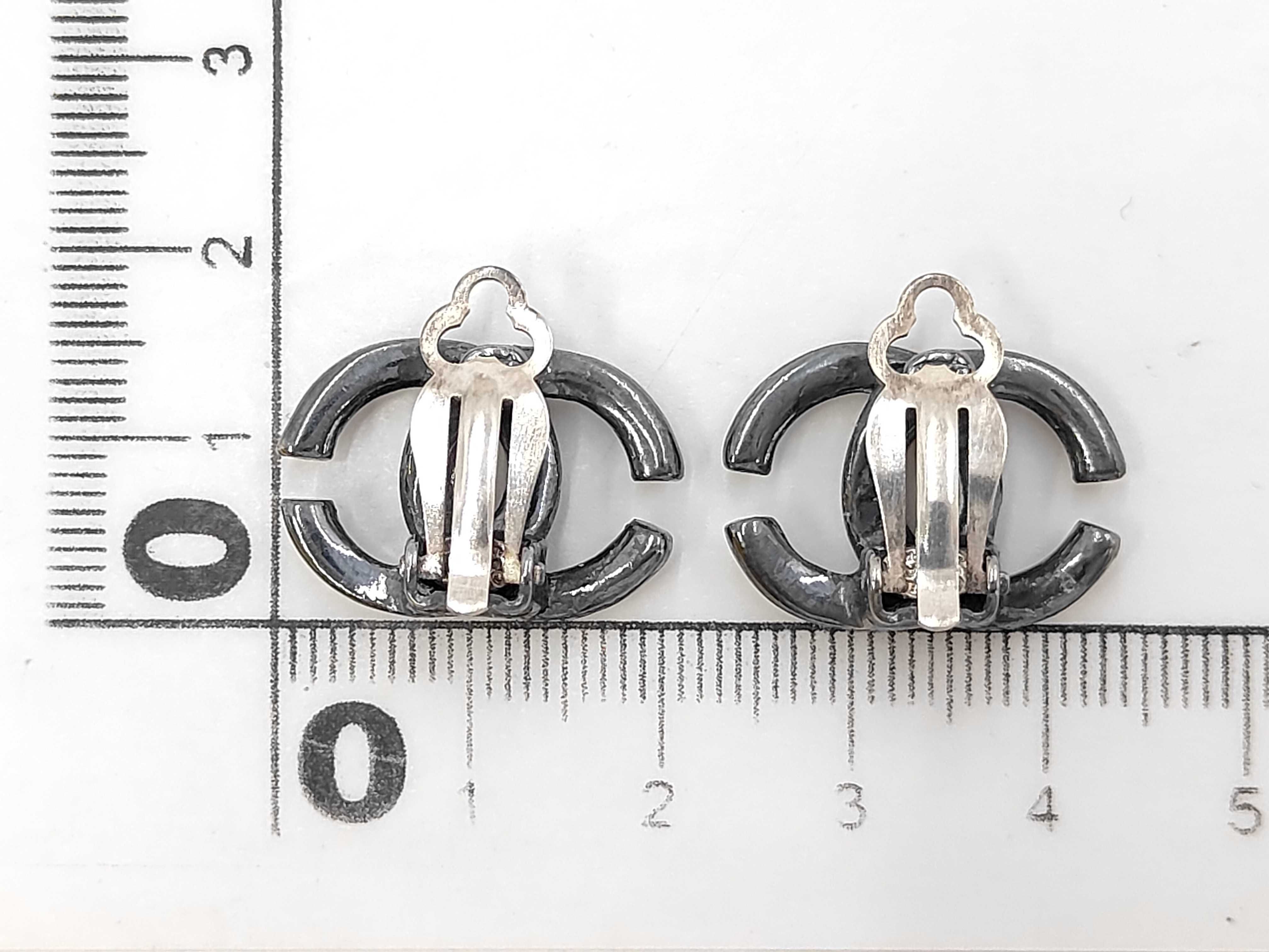 Coco Mark Earrings, Black Earrings — view 3