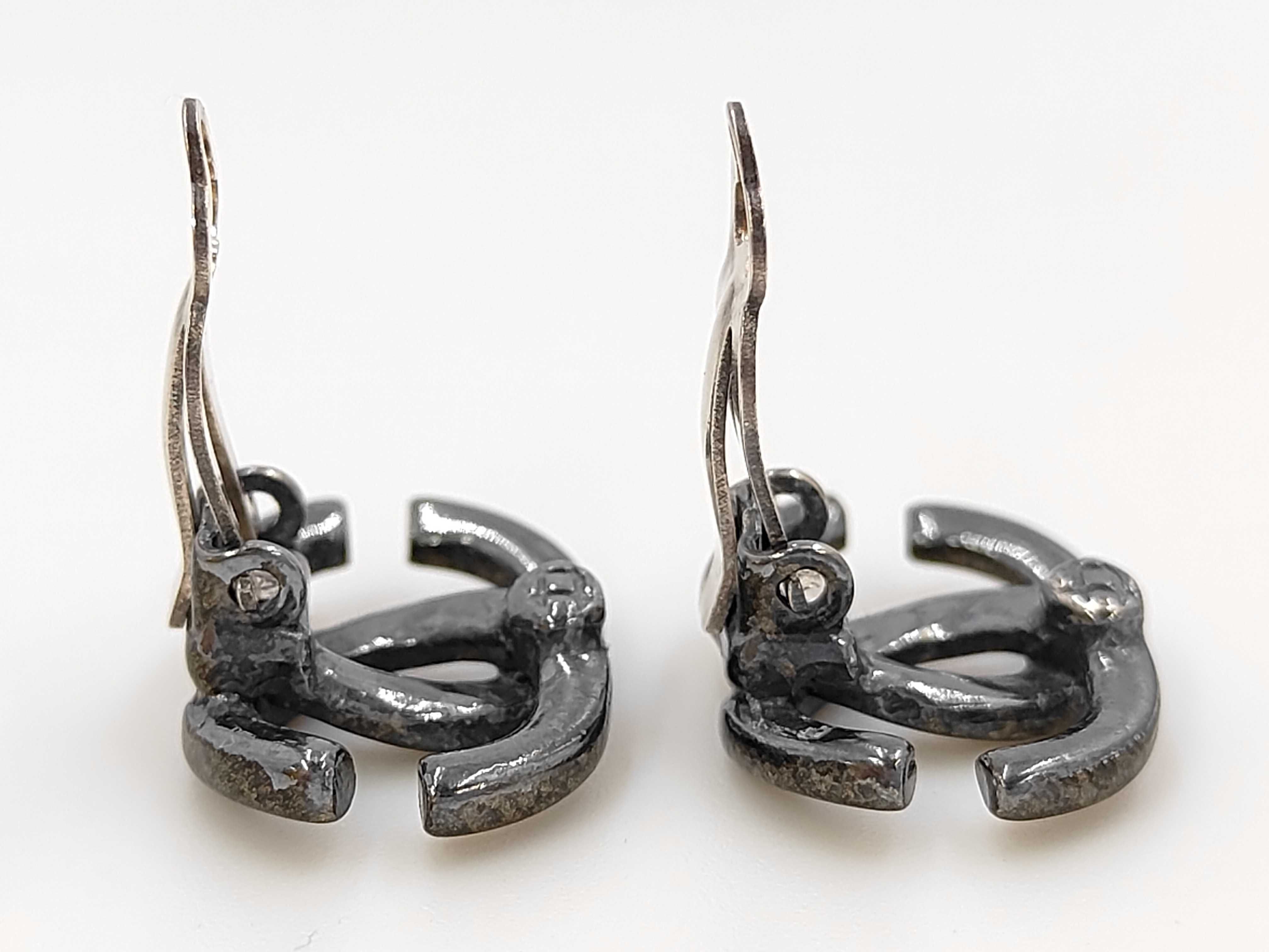 Coco Mark Earrings, Black Earrings — view 4