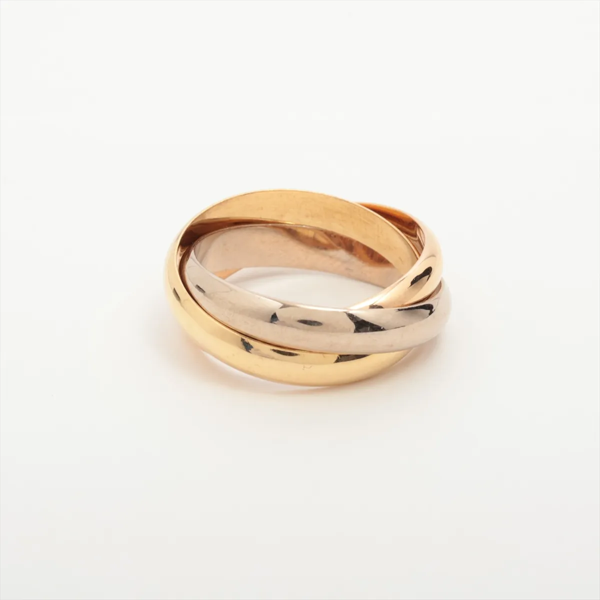 Trinity Ring 750 (Yellow Gold x Pink Gold x White Gold) 7.9g Size 52 Z1115A (Inner metal discoloration) — view 2