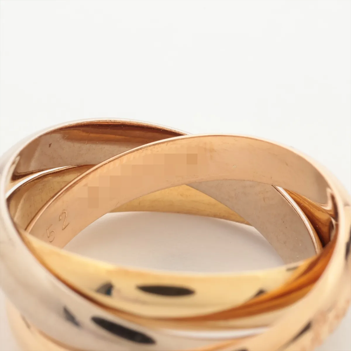 Trinity Ring 750 (Yellow Gold x Pink Gold x White Gold) 7.9g Size 52 Z1115A (Inner metal discoloration) — view 4