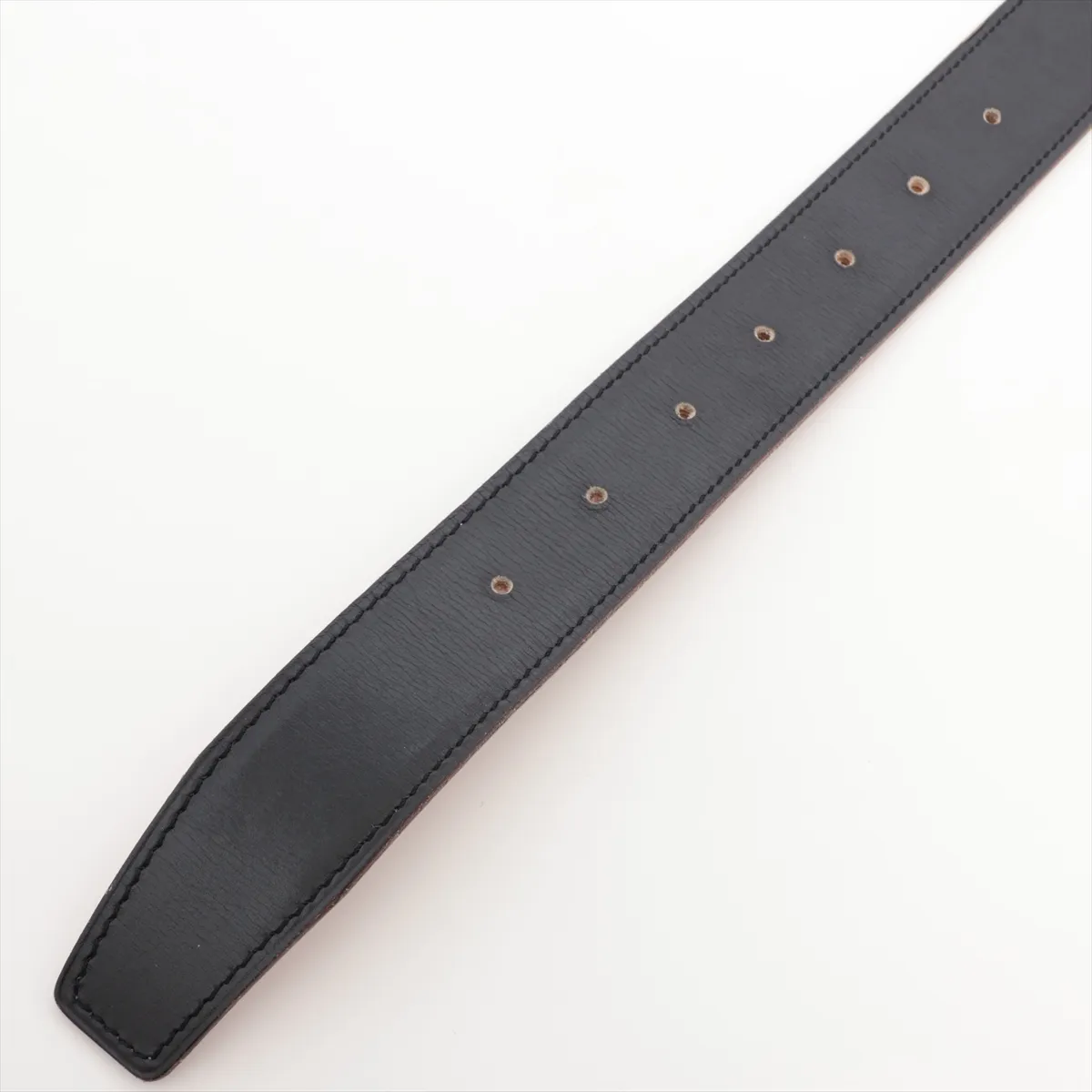 H-belt G: 2003 Belt 85 Leather Black x Gold — view 3