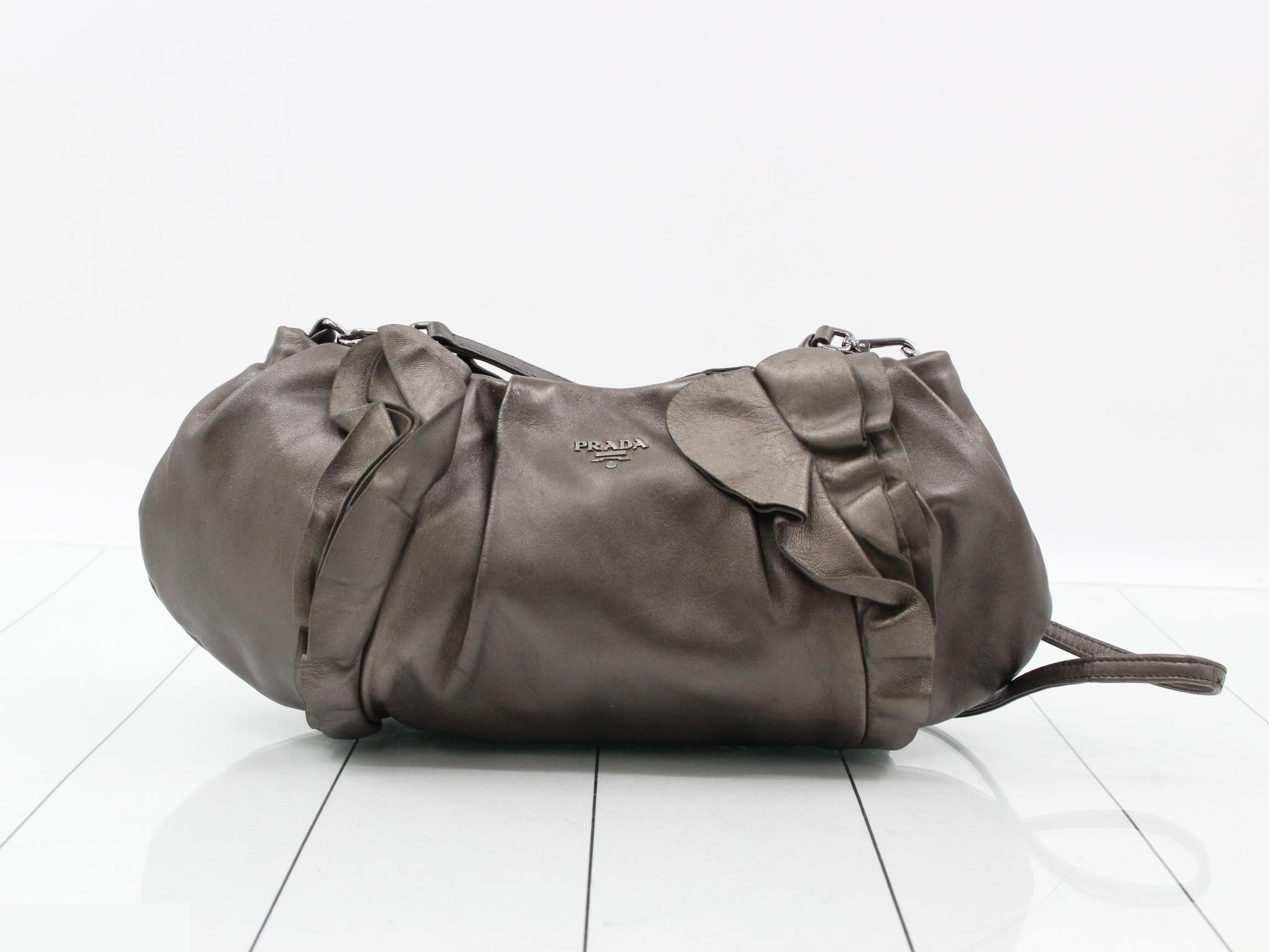 Frill Leather Shoulder Bag