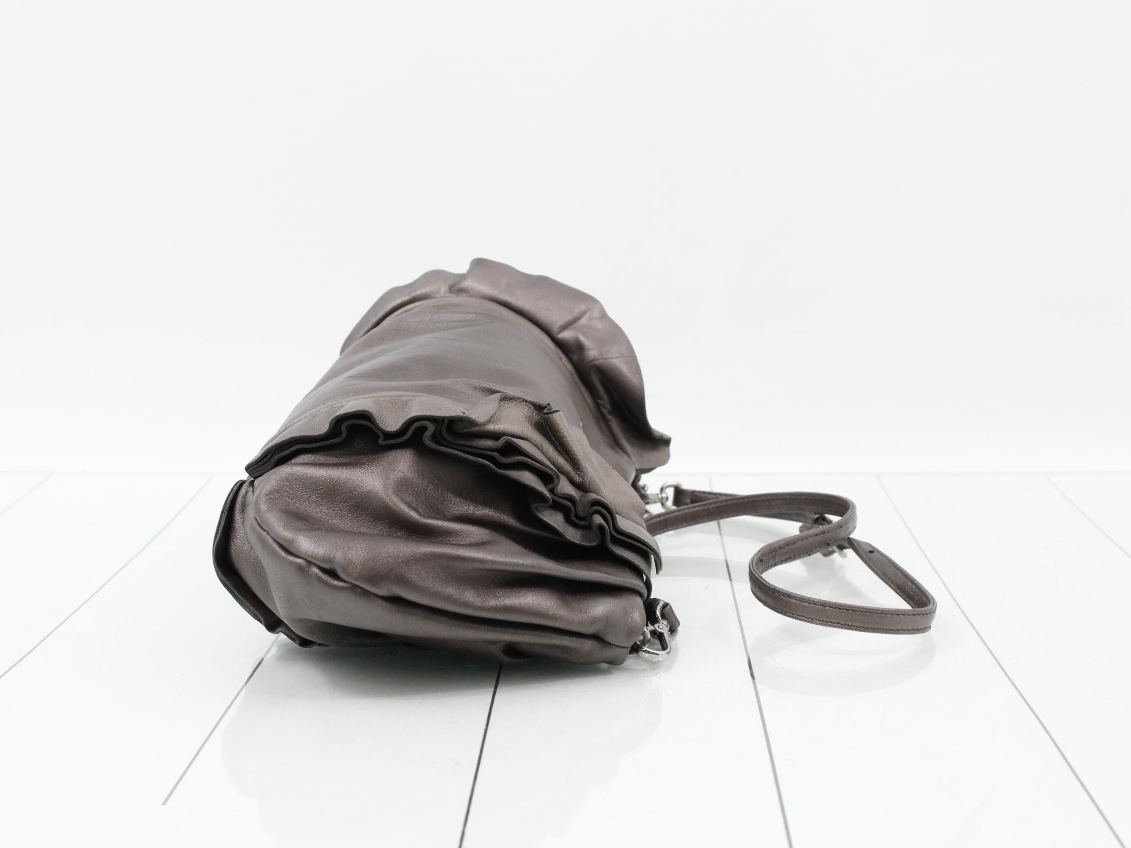 Frill Leather Shoulder Bag — view 3