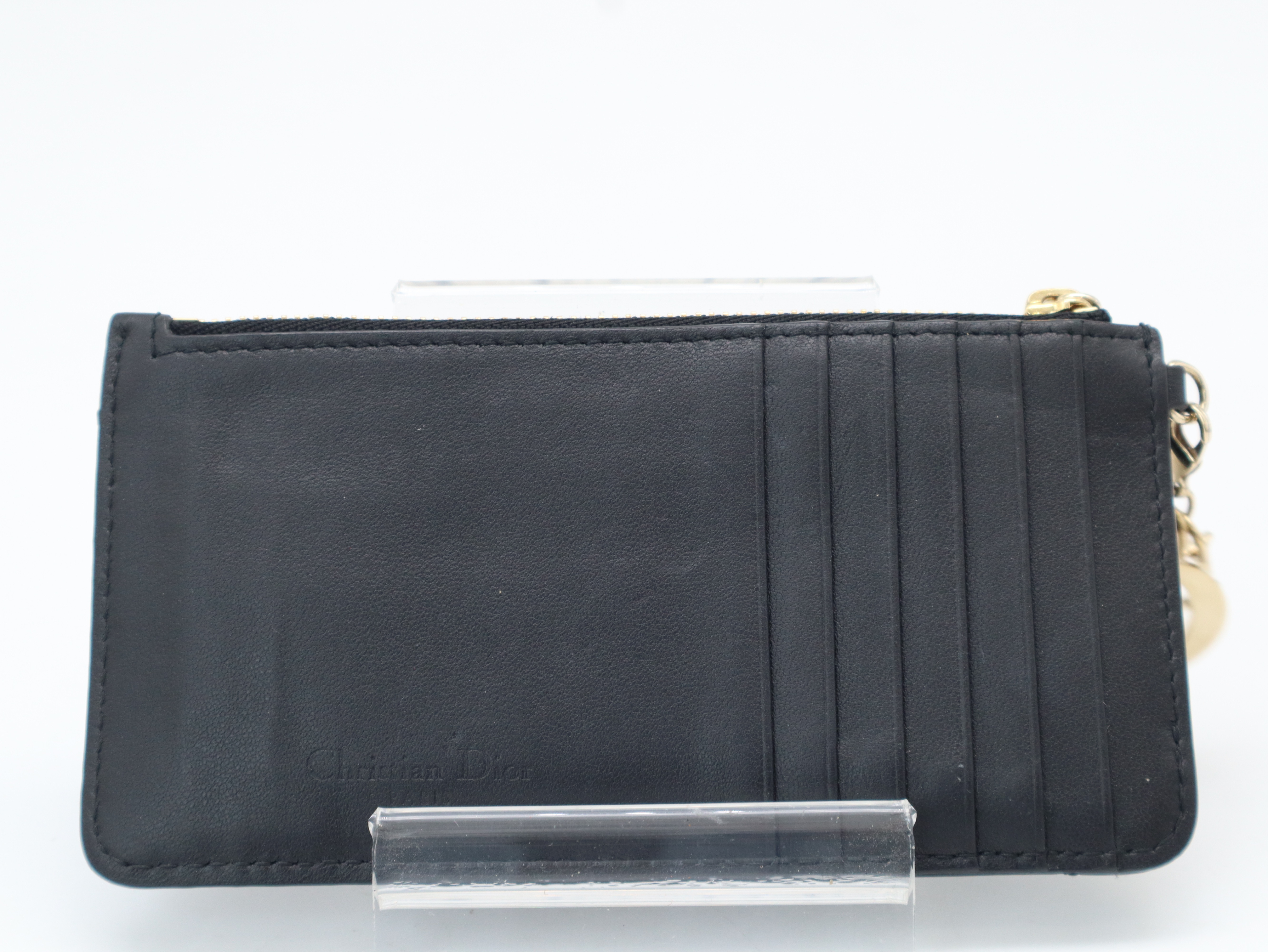 Cannage Fragment Case, Leather, Black, Card Case — view 2