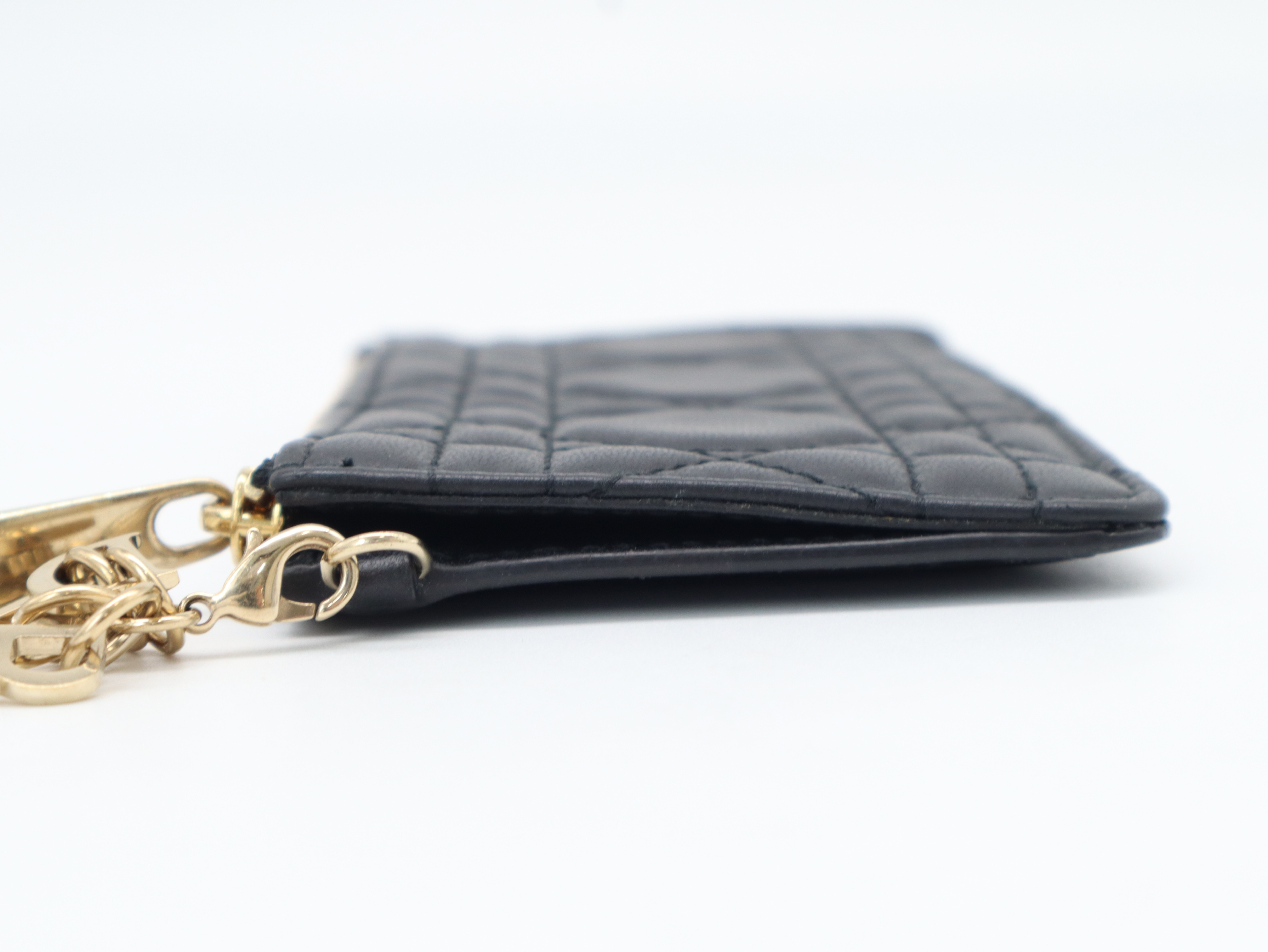 Cannage Fragment Case, Leather, Black, Card Case — view 3