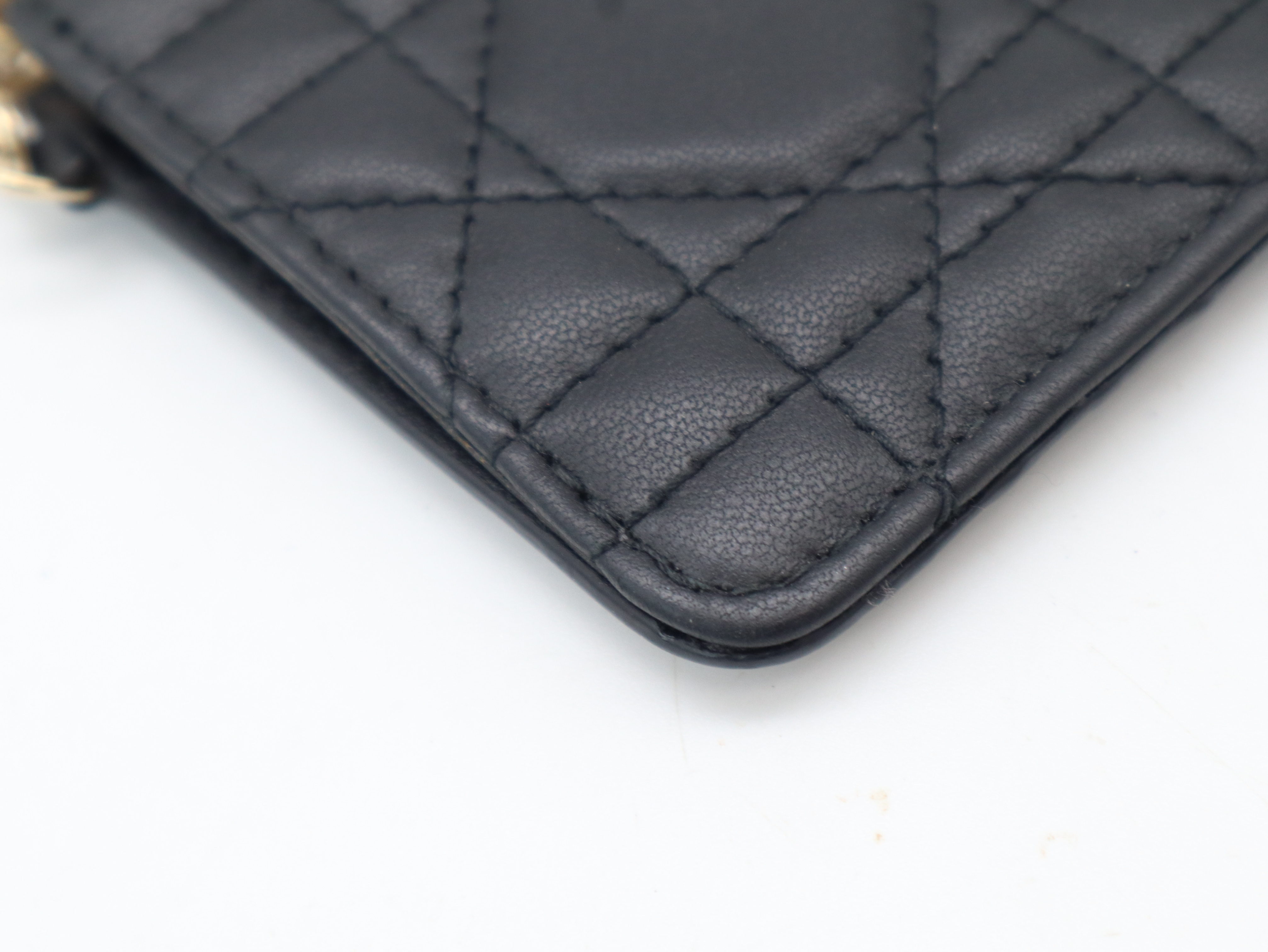 Cannage Fragment Case, Leather, Black, Card Case — view 7