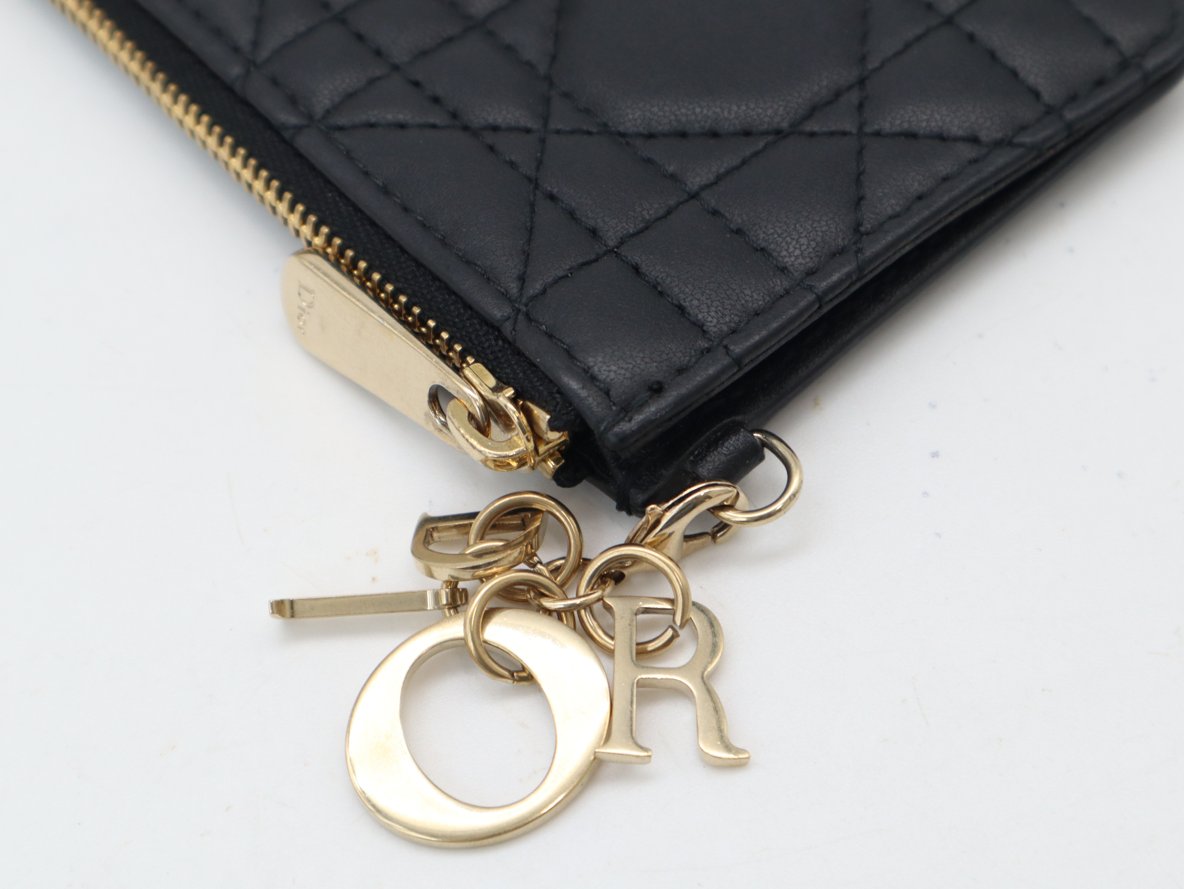 Cannage Fragment Case, Leather, Black, Card Case — view 8