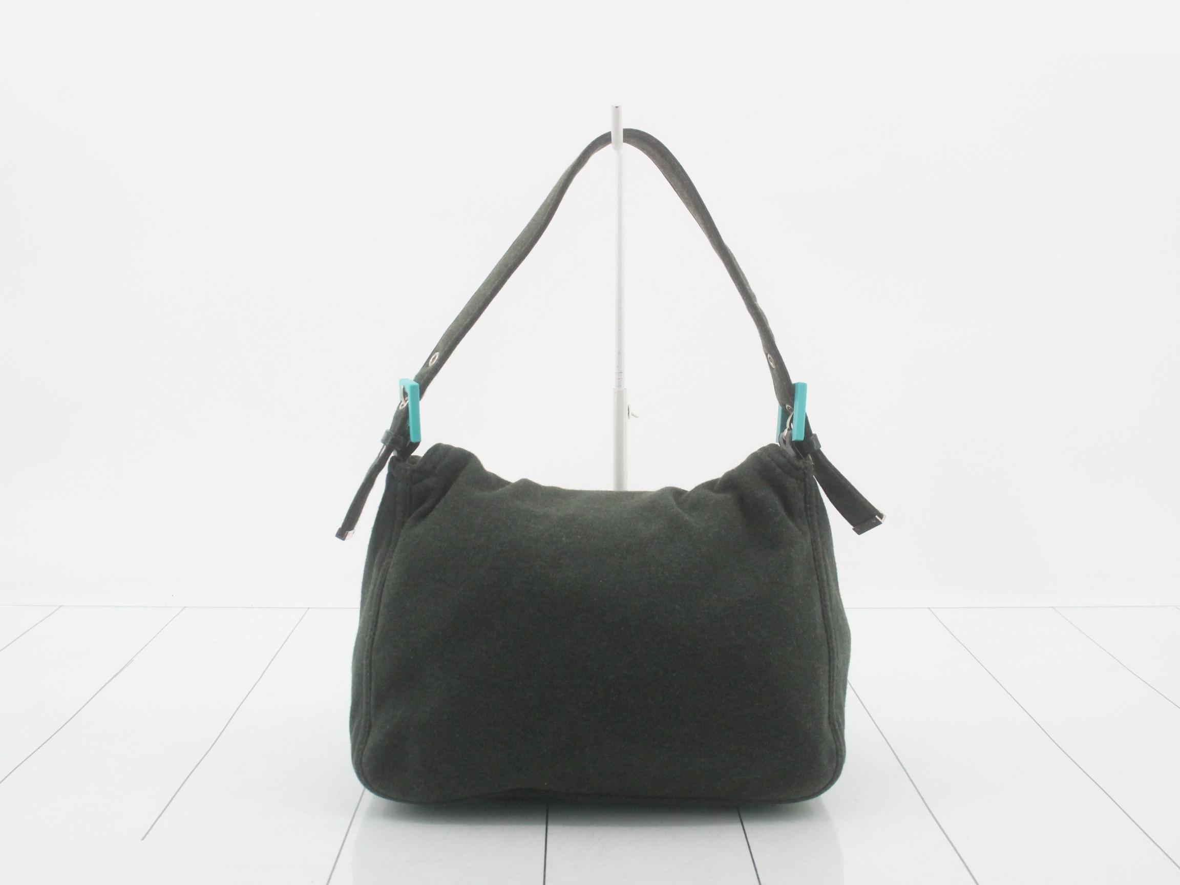 Mamma Bucket Cotton Jersey Shoulder Bag, Green — view 2
