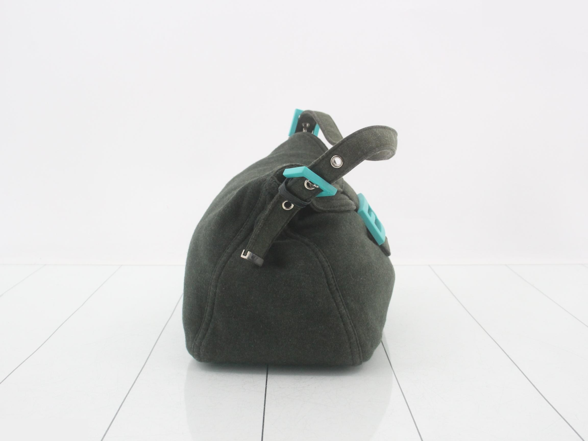 Mamma Bucket Cotton Jersey Shoulder Bag, Green — view 4