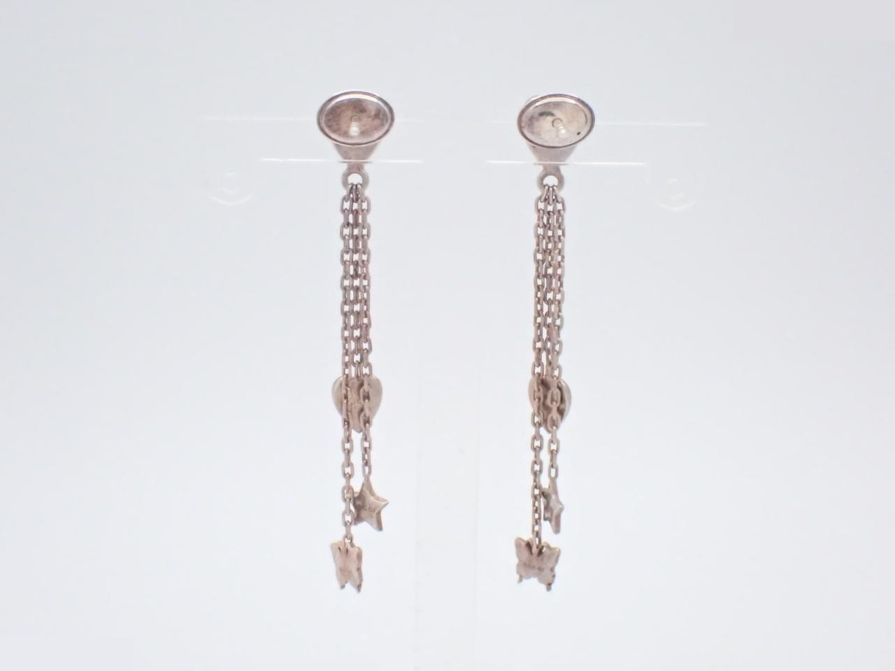 Heart-shaped earring charm, AG925, 3.2g — view 2