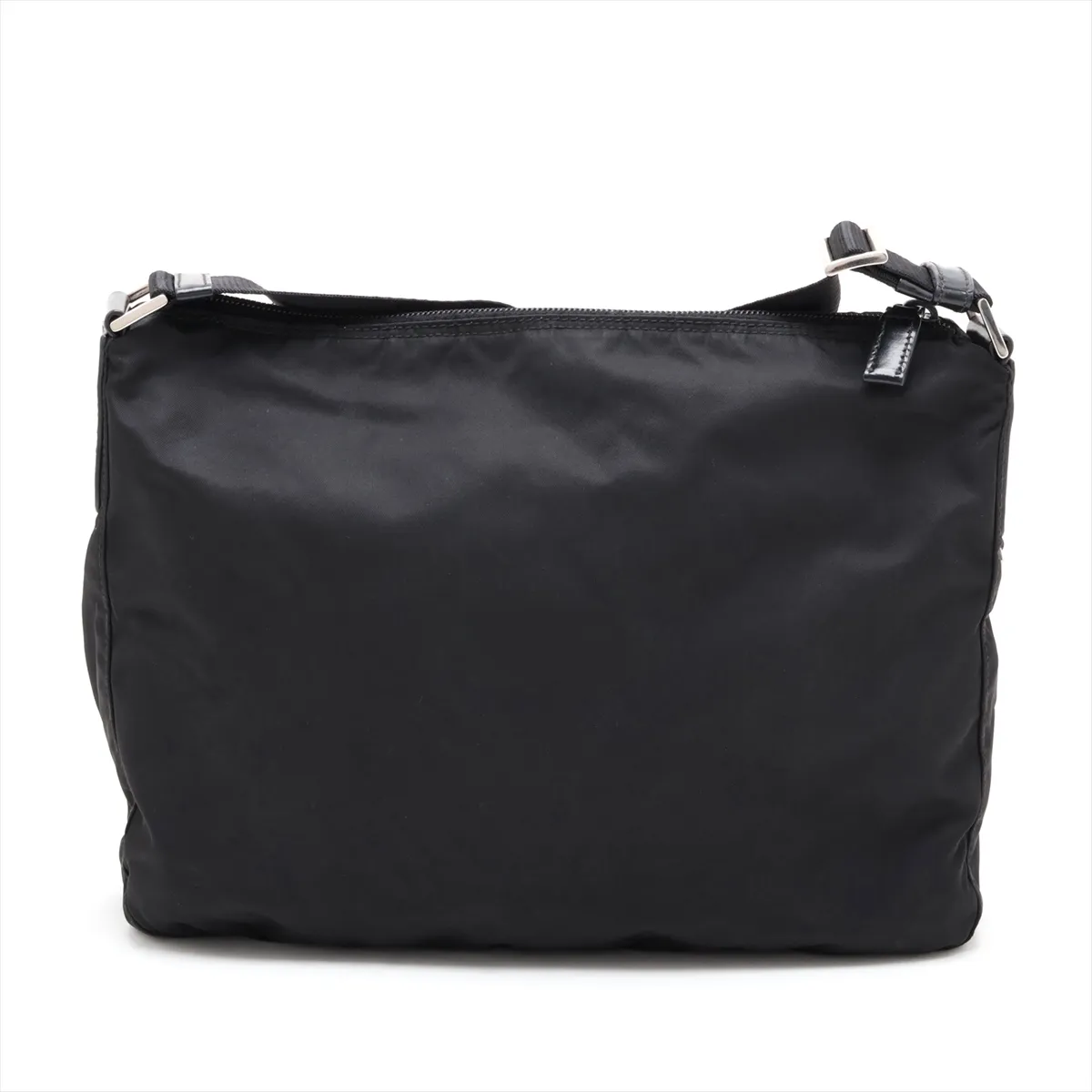 Tessuto Nylon x Leather Shoulder Bag, Black — view 2