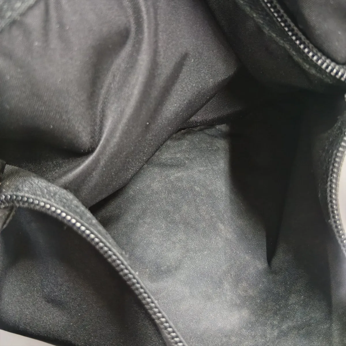 Tessuto Nylon x Leather Shoulder Bag, Black — view 12