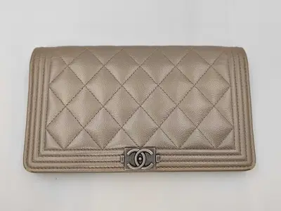 Gold Caviar Skin Boy Wallet (Serial Number 24)