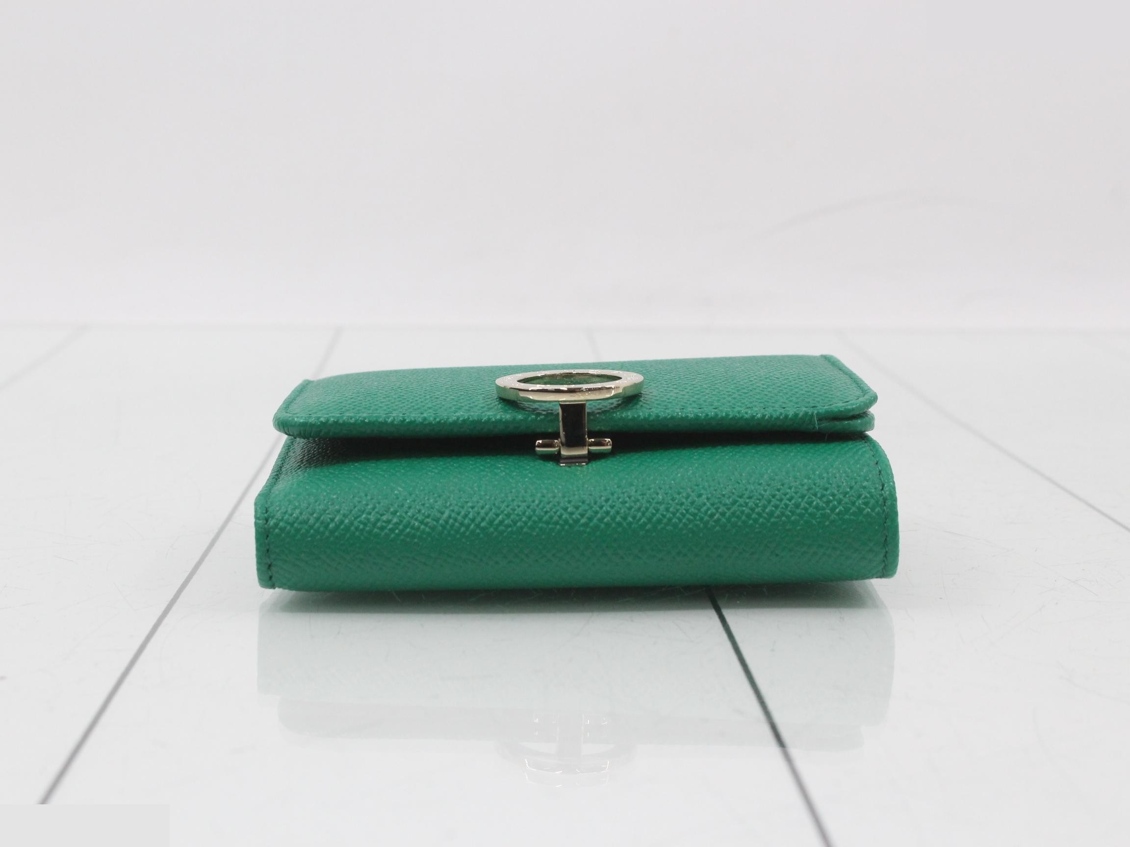 Tri-fold Wallet, some protective seals still attached, unused, green. — view 3
