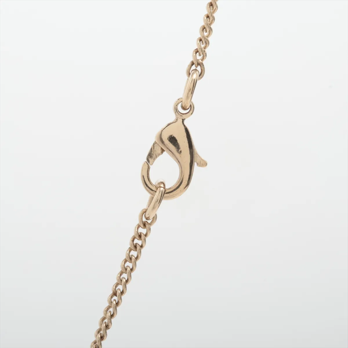Coco Mark B19S Necklace, GP x Rhinestone x Faux Pearl, Gold, — view 3