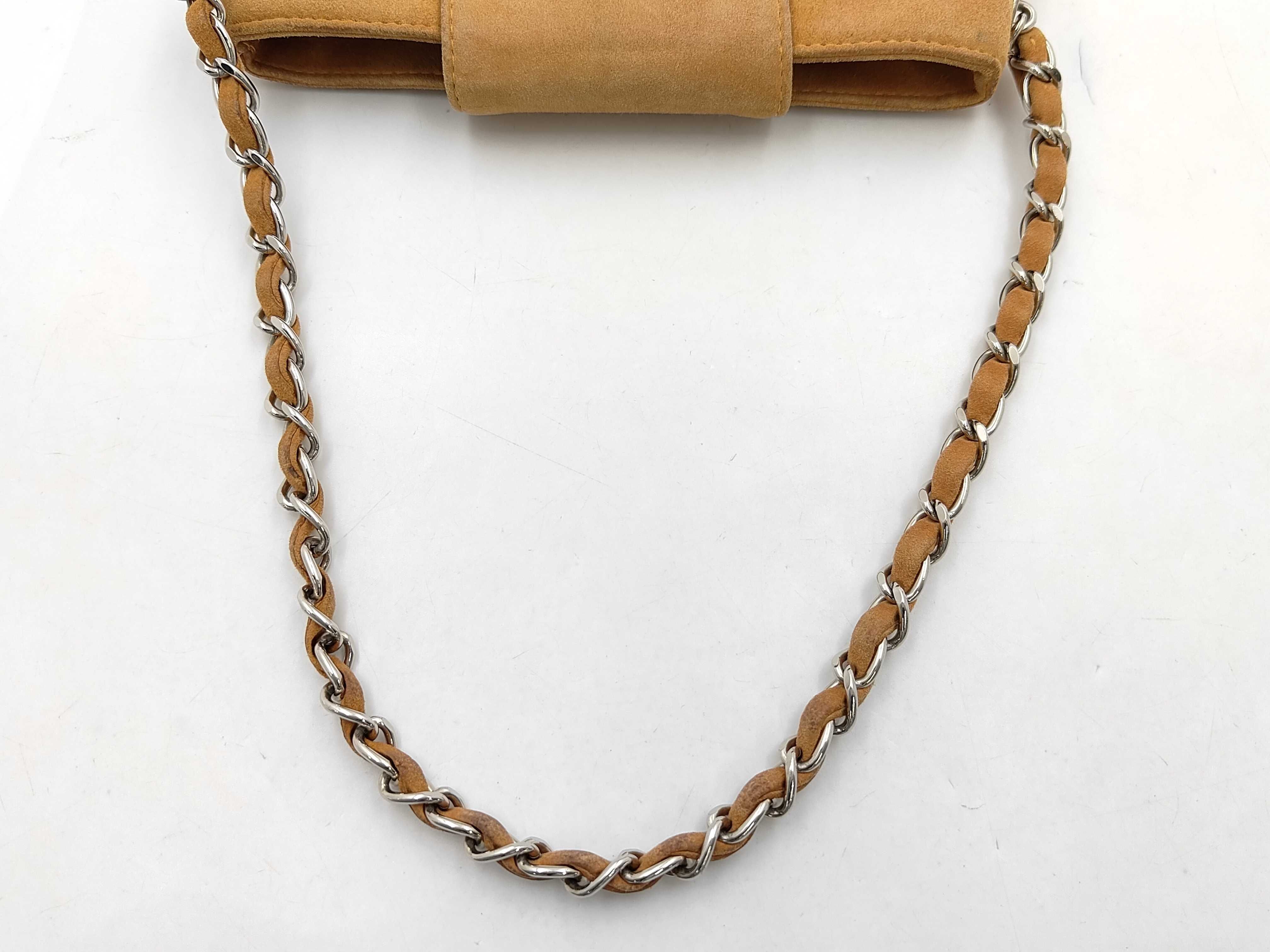 suede chain shoulder bag 5360248, Coco Mark, silver hardware shoulder bag — view 12