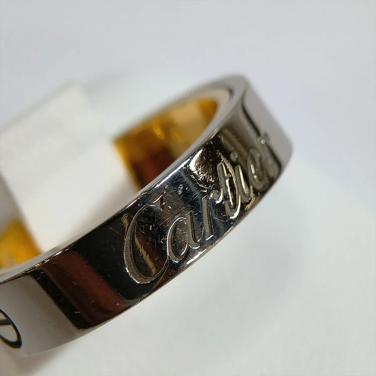 Secret Love Ring, 750 (PG x WG), 11.3g, Size 56, EE1316, dents, B4065056, with cord necklace (no brand engraving). — view 6