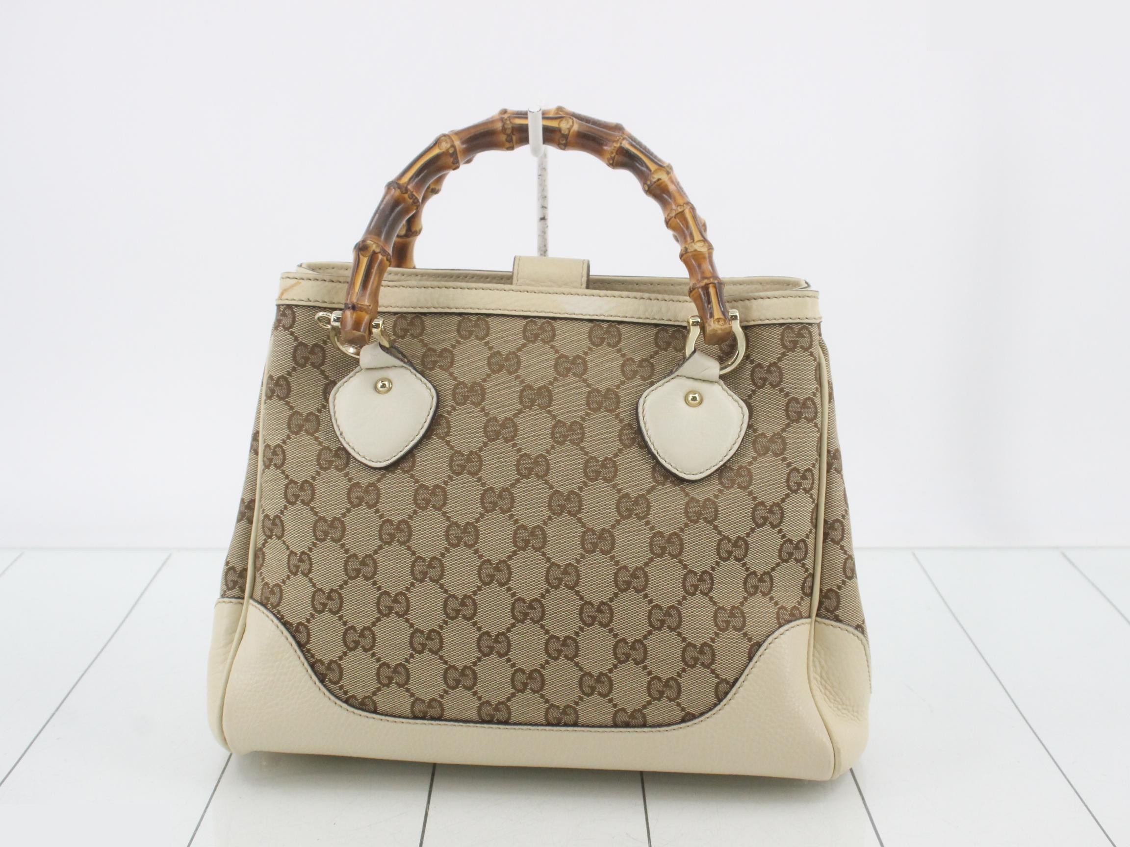GG Canvas Bamboo Handbag, 2-Way, with Strap — view 2