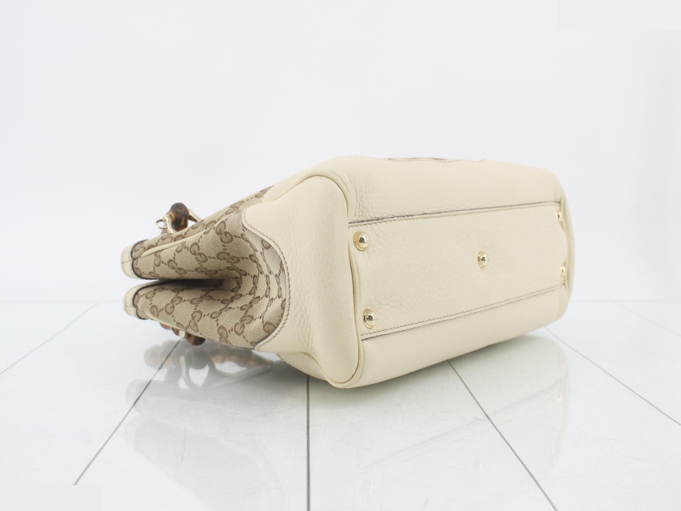 GG Canvas Bamboo Handbag, 2-Way, with Strap — view 5