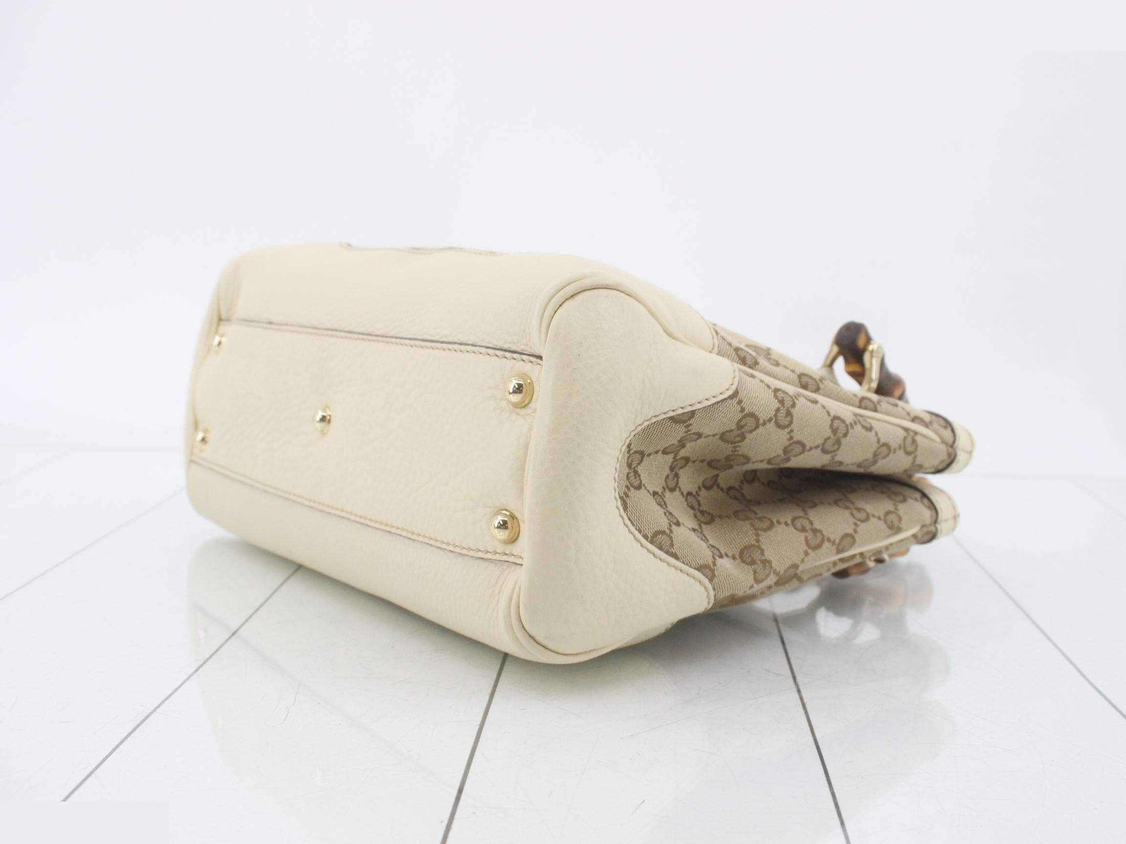GG Canvas Bamboo Handbag, 2-Way, with Strap — view 6