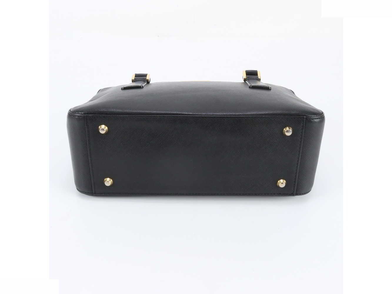 Nova Check Leather Handbag Tote Bag, Black — view 5