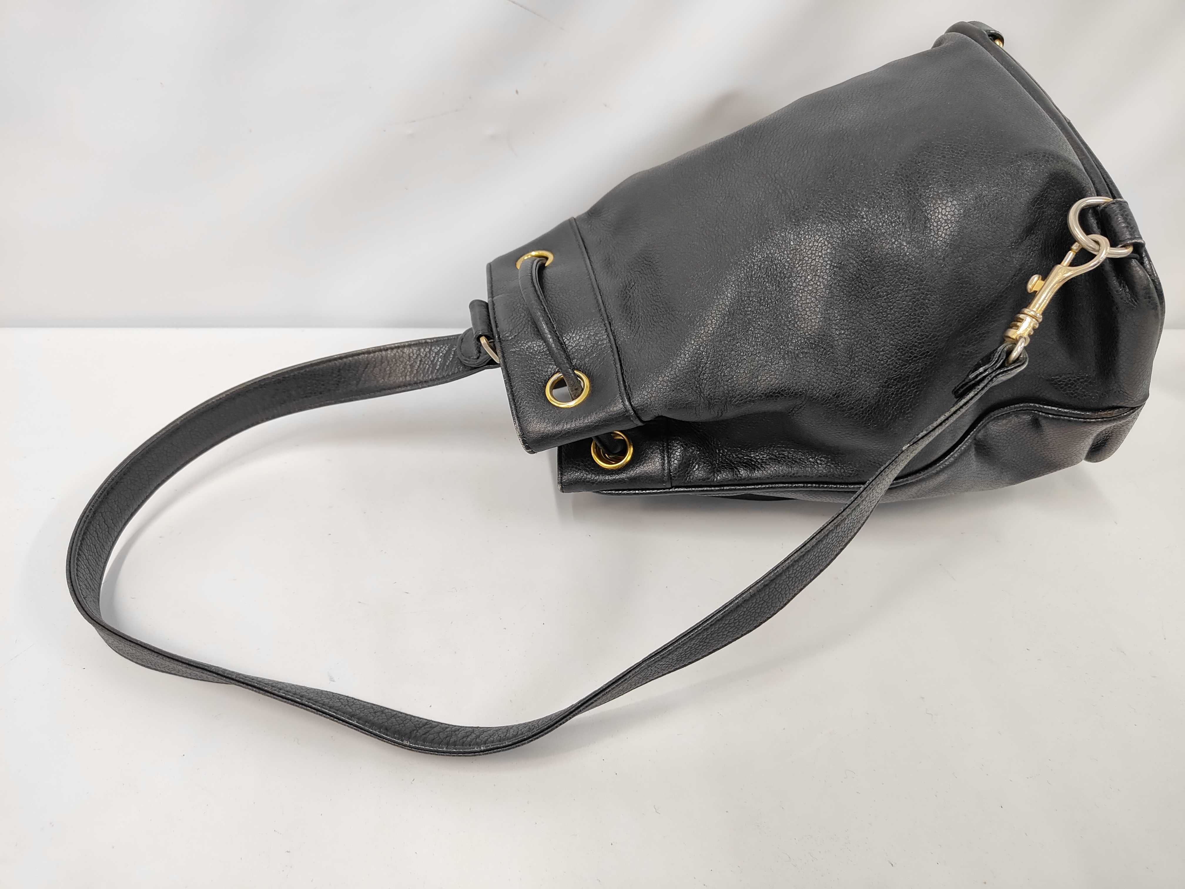 Caviar Skin Black Shoulder Bag — view 5