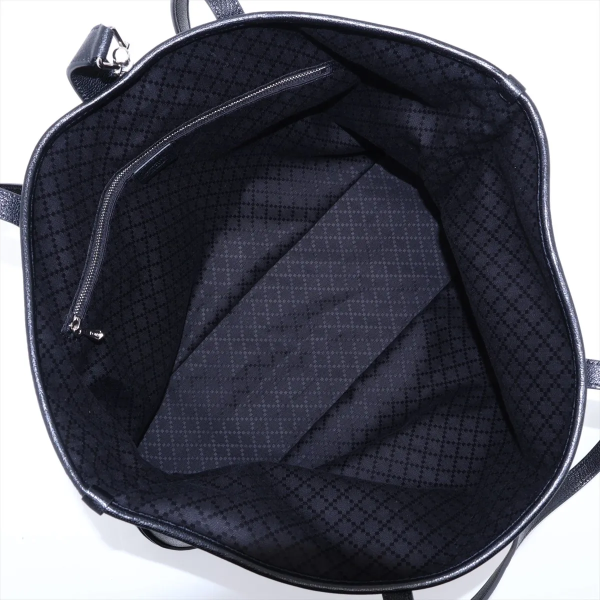 New Jackie 867015 Leather Tote Bag, Black — view 7