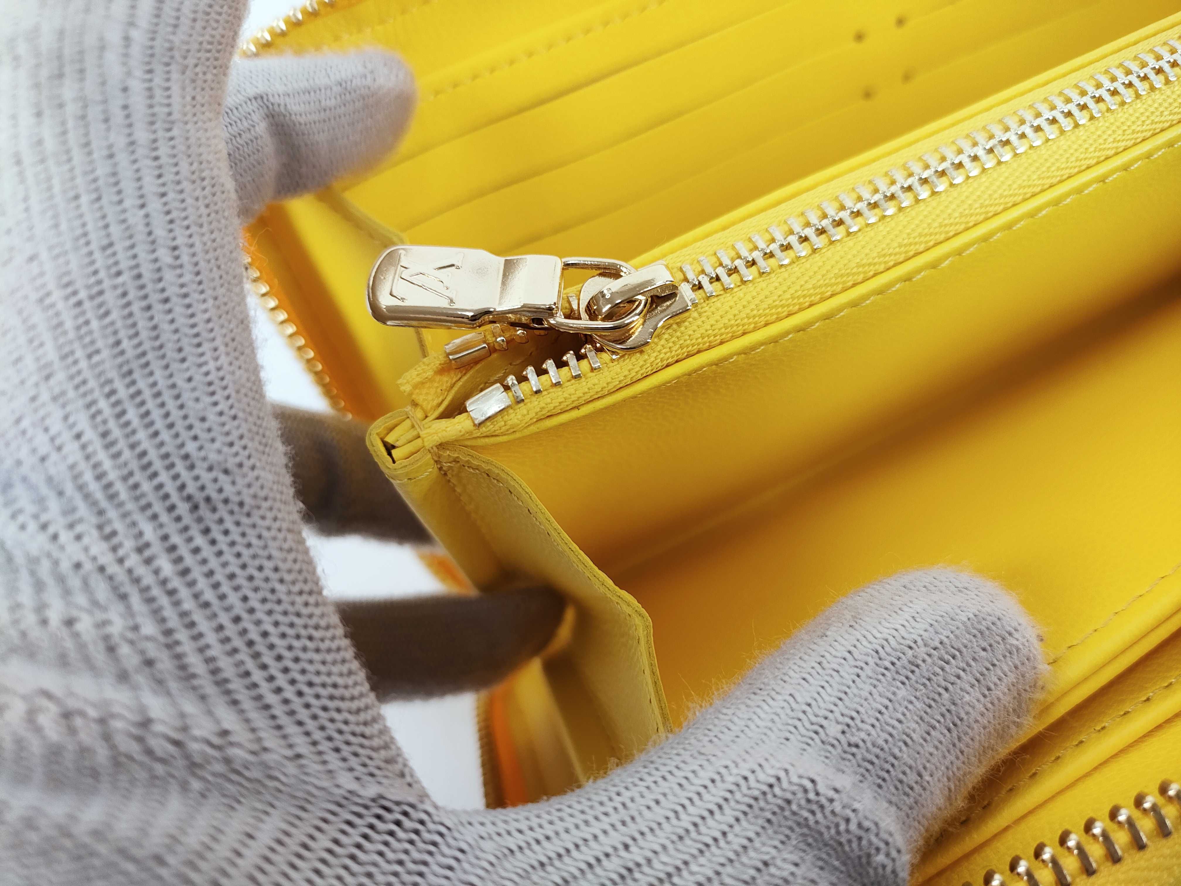 Monogram Empreinte Unused Zippy Wallet Ginkgo Yellow Round Zipper Long Wallet — view 13