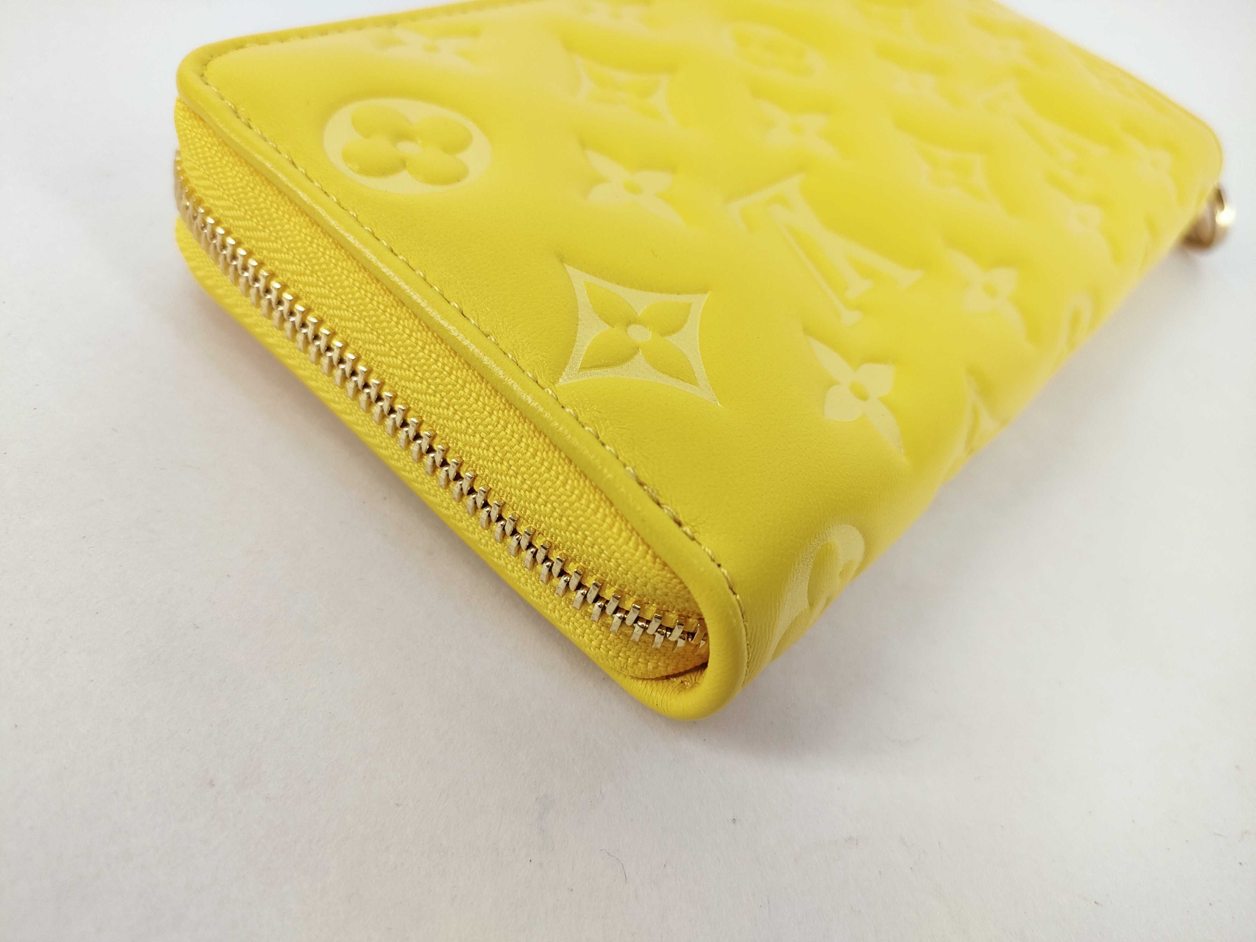 Monogram Empreinte Unused Zippy Wallet Ginkgo Yellow Round Zipper Long Wallet — view 3