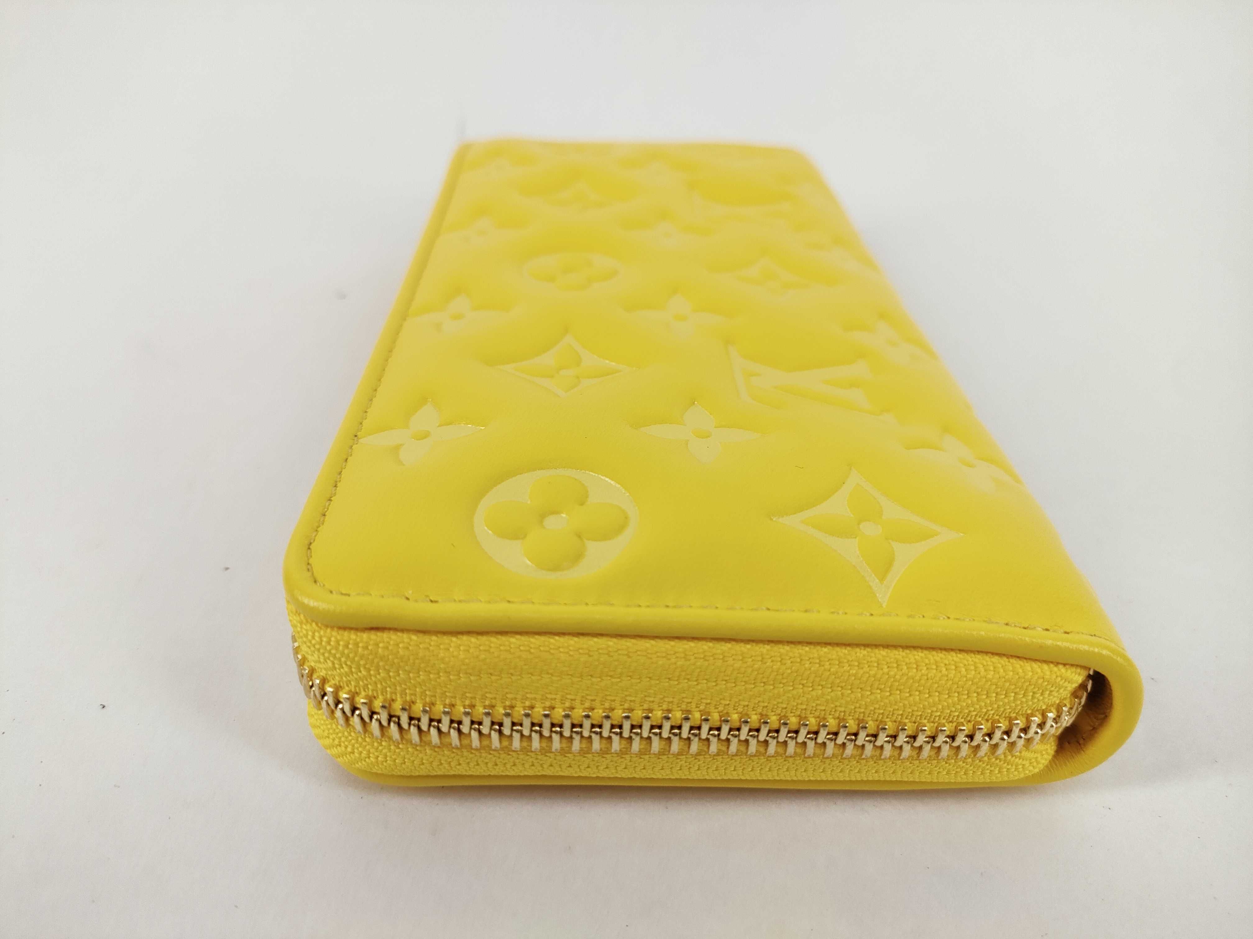 Monogram Empreinte Unused Zippy Wallet Ginkgo Yellow Round Zipper Long Wallet — view 4
