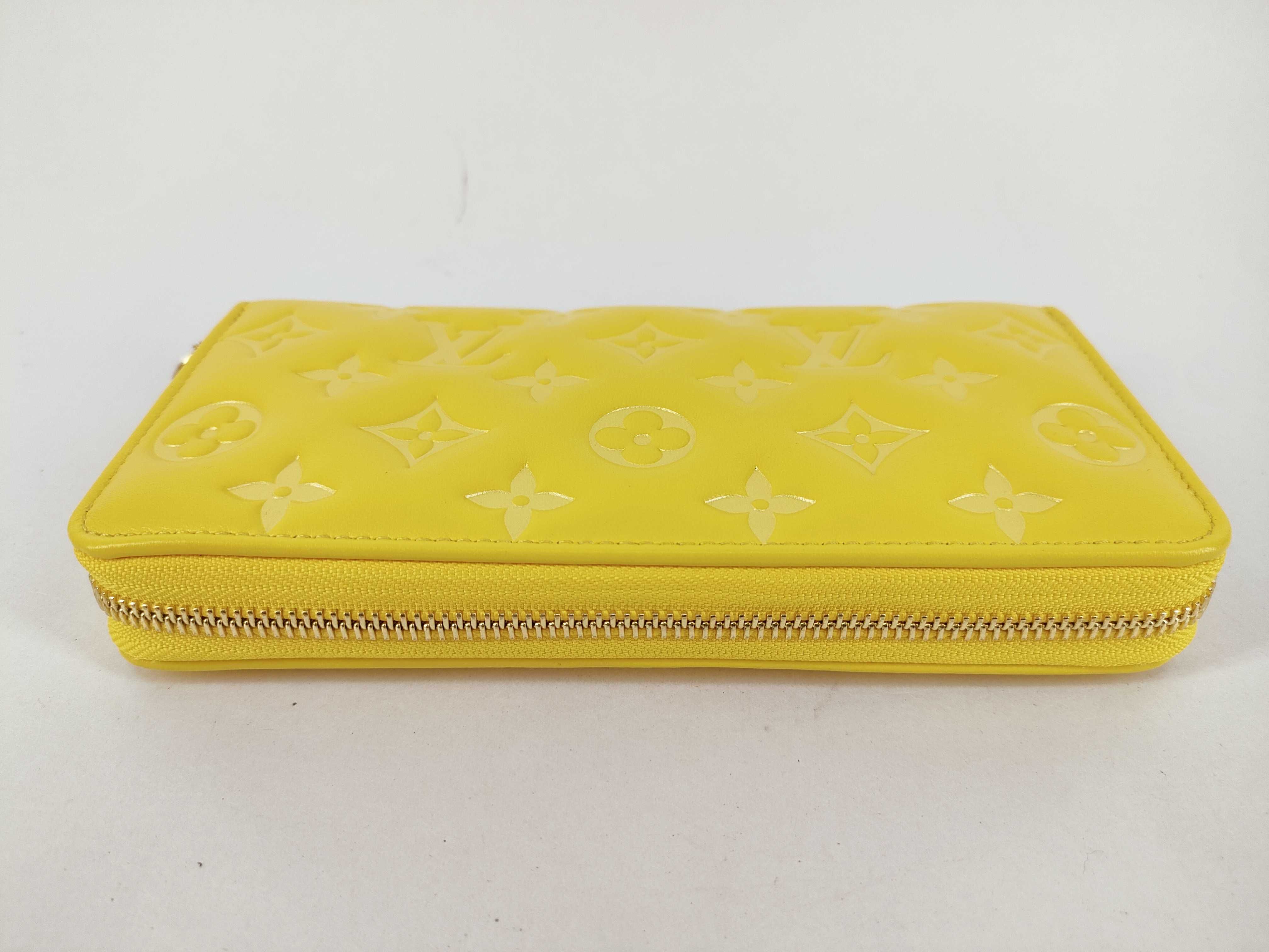 Monogram Empreinte Unused Zippy Wallet Ginkgo Yellow Round Zipper Long Wallet — view 5