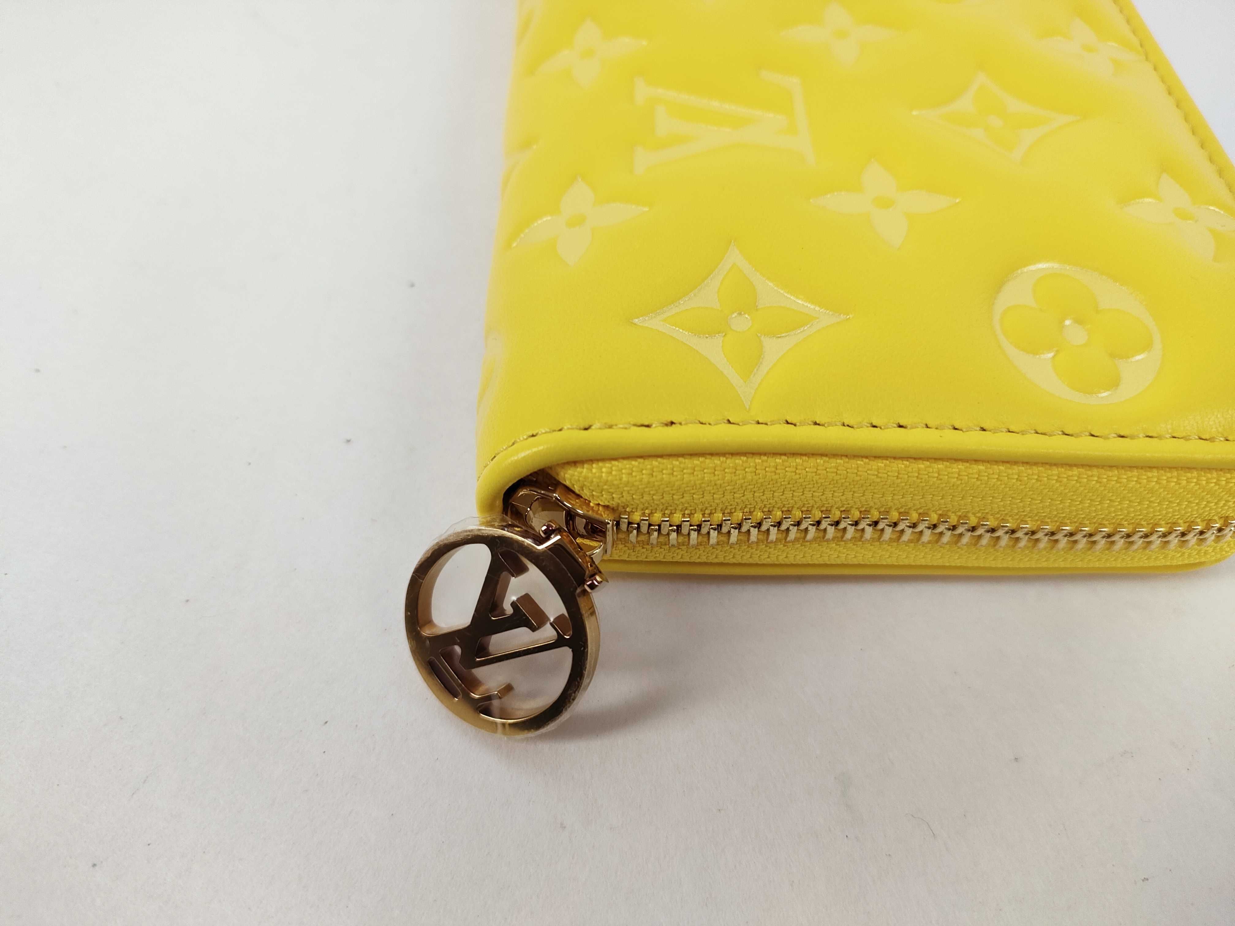 Monogram Empreinte Unused Zippy Wallet Ginkgo Yellow Round Zipper Long Wallet — view 7