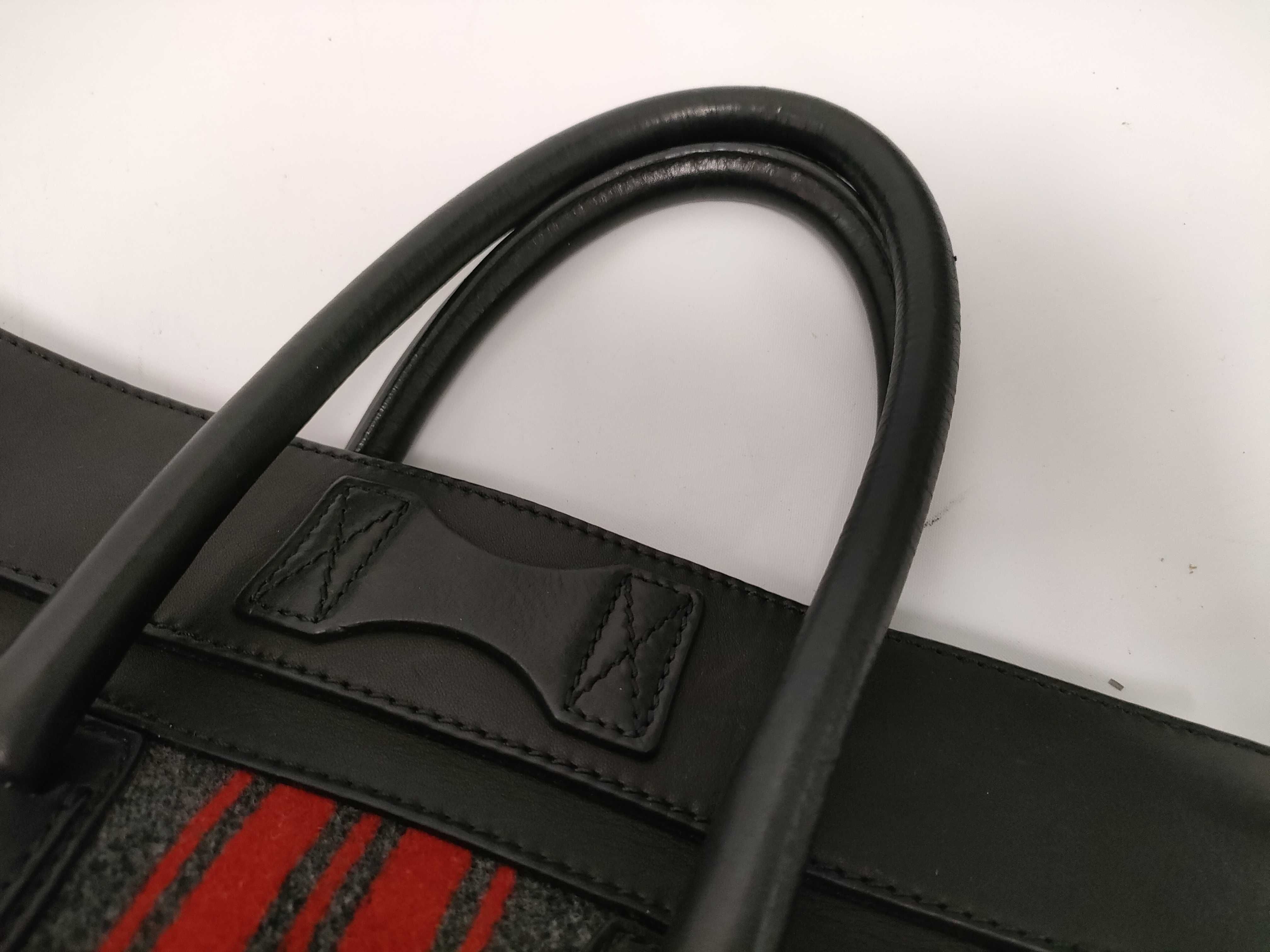 Luggage Wool x Leather Handbag — view 5