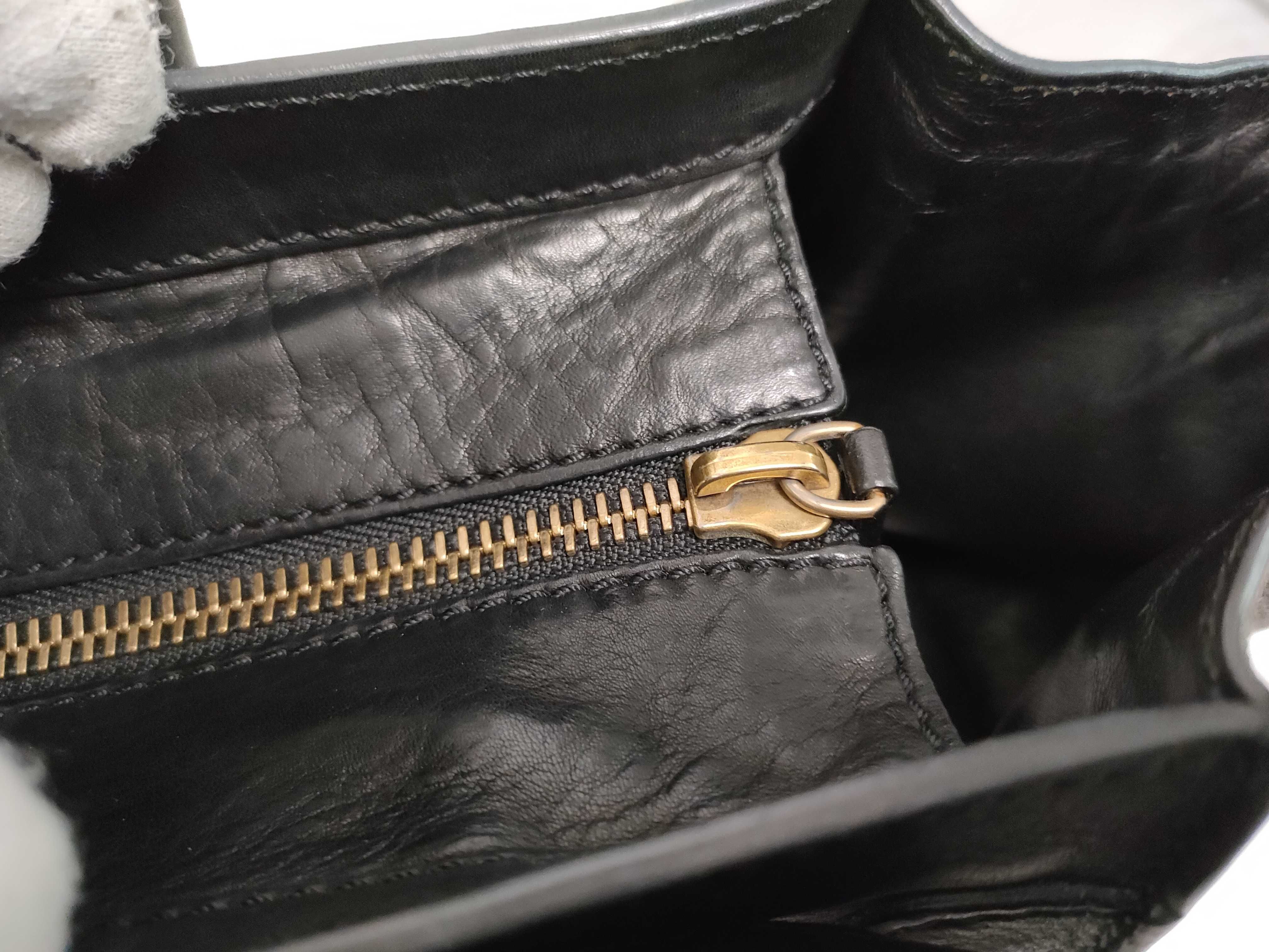 Luggage Wool x Leather Handbag — view 9